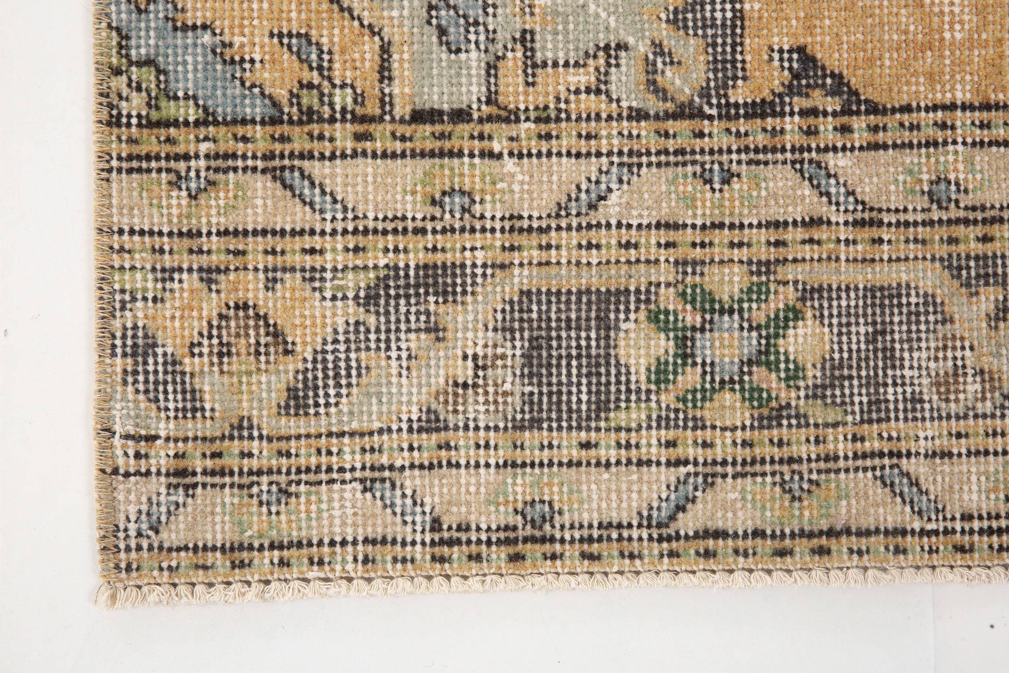 2' x 12' Vintage rug, Cotton Vintage rug, Dorm Vintage rug, Entryway-Hallway Vintage rug, Kitchen-Dining Vintage rug, Living Room Vintage rug, Office Vintage rug, Rustic-Primitive Vintage rug, Southwestern Vintage rug, Vintage Runner Vintage rug, Wool, Yellow-Gold Vintage rug, Vintage rug