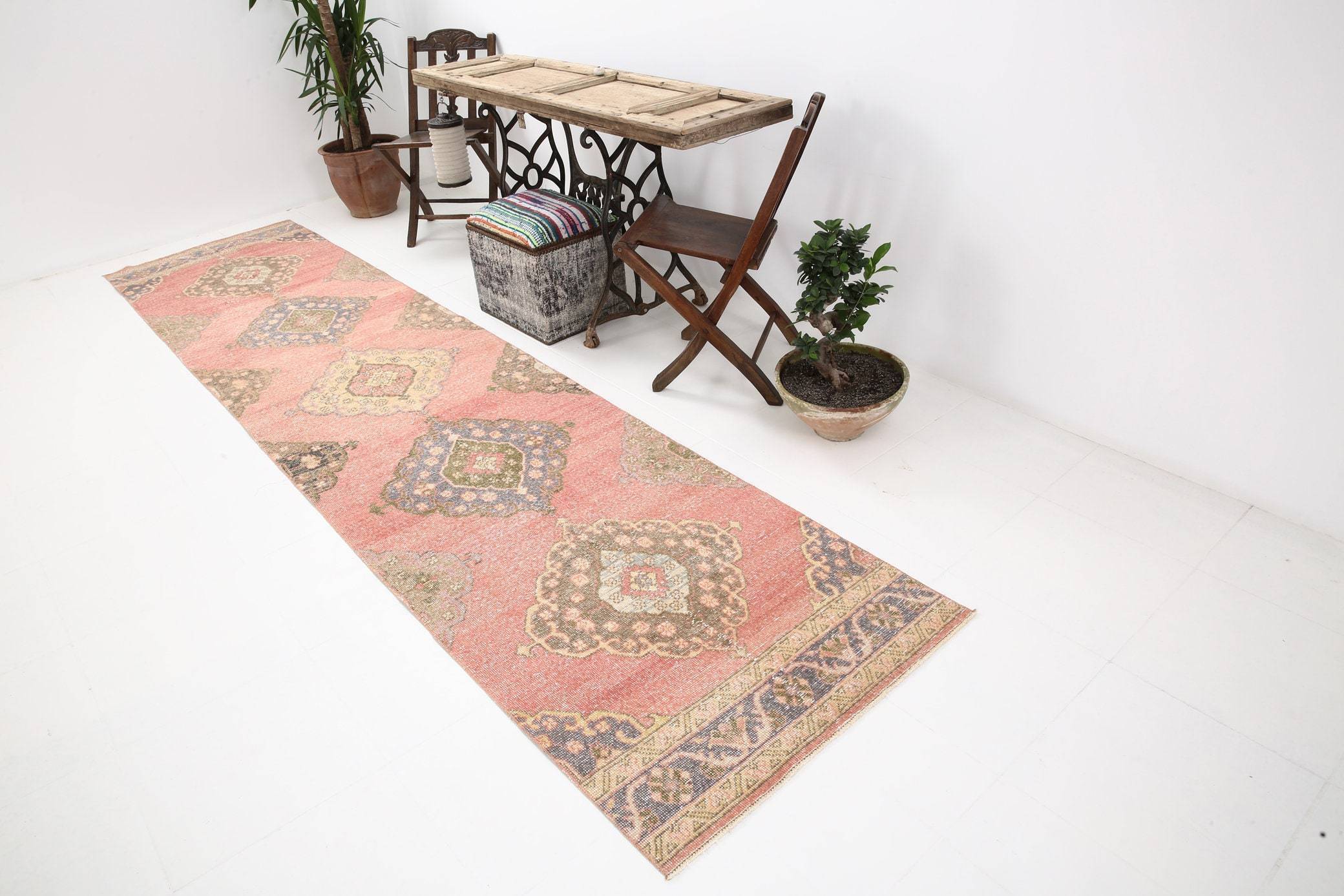 2' x 11' Vintage rug, Cotton Vintage rug, Dorm Vintage rug, Entryway-Hallway Vintage rug, Kitchen-Dining Vintage rug, Living Room Vintage rug, Office Vintage rug, Red Vintage rug, Retro Vintage rug, Southwestern Vintage rug, Vintage Runner, Wool Vintage rug, Vintage rug