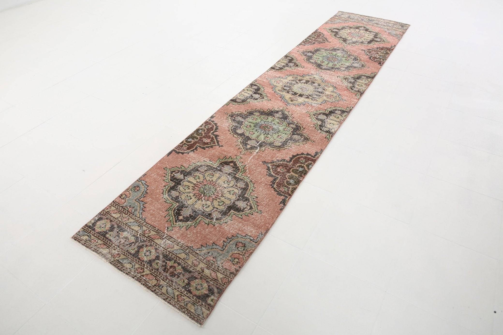 2' x 11' Pink Turkish Vintage Runner Rug  |  RugReform