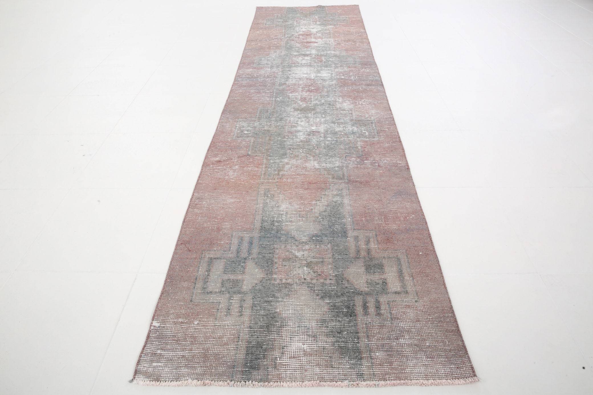 2' x 10' Vintage rug, Abstract Vintage rug, Cotton Vintage rug, Distressed Vintage rug, Entryway-Hallway Vintage rug, Kitchen-Dining Vintage rug, Living Room Vintage rug, Multi Color Vintage rug, Office Vintage rug, Vintage Runner, Wool Vintage rug, Vintage rug