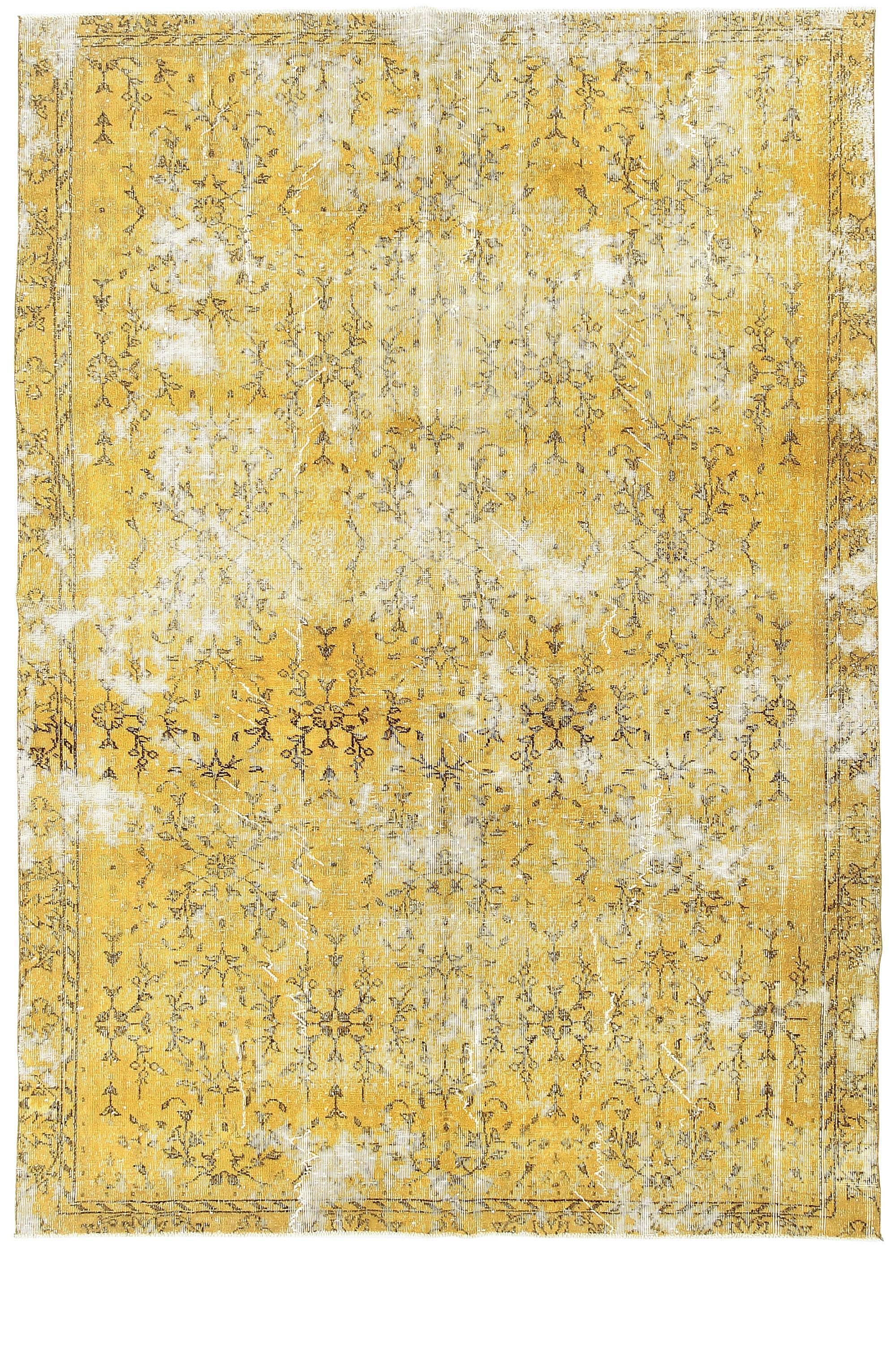 7' x 10' Vintage rug, Cotton Vintage rug, Dorm Vintage rug, Floral Vintage rug, Kids Vintage rug, Kitchen-Dining Vintage rug, Living Room Vintage rug, Office Vintage rug, Overdyed Vintage rug, Vintage Vintage rug, Wool, Yellow-Gold Vintage rug, Vintage rug