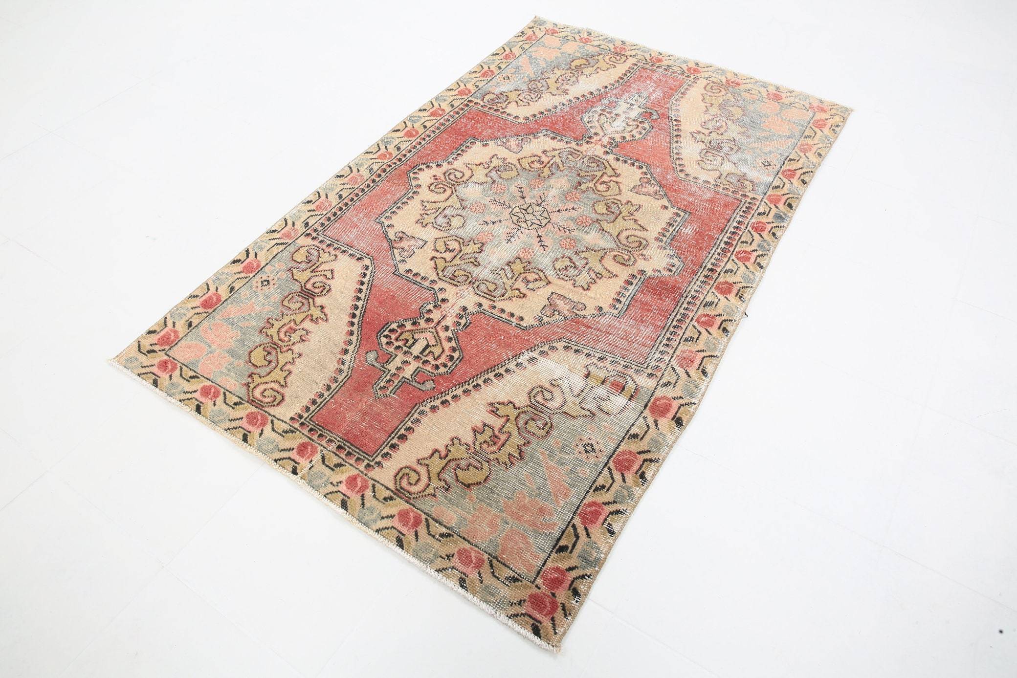 4' x 6' Red Turkish Vintage Oushak Rug  |  RugReform