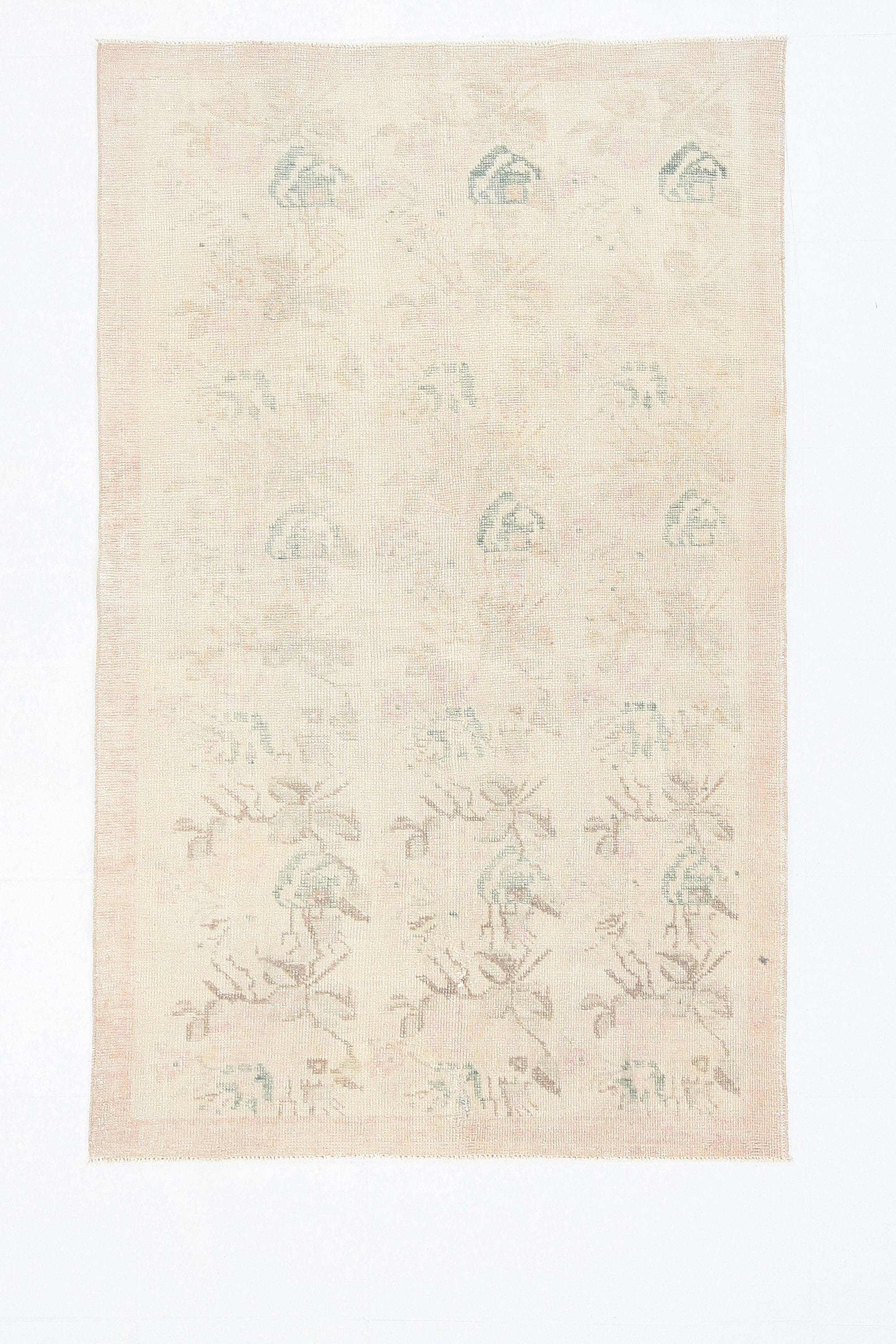 4' x 7' Tan-Ivory Turkish Vintage Oushak Rug  |  RugReform