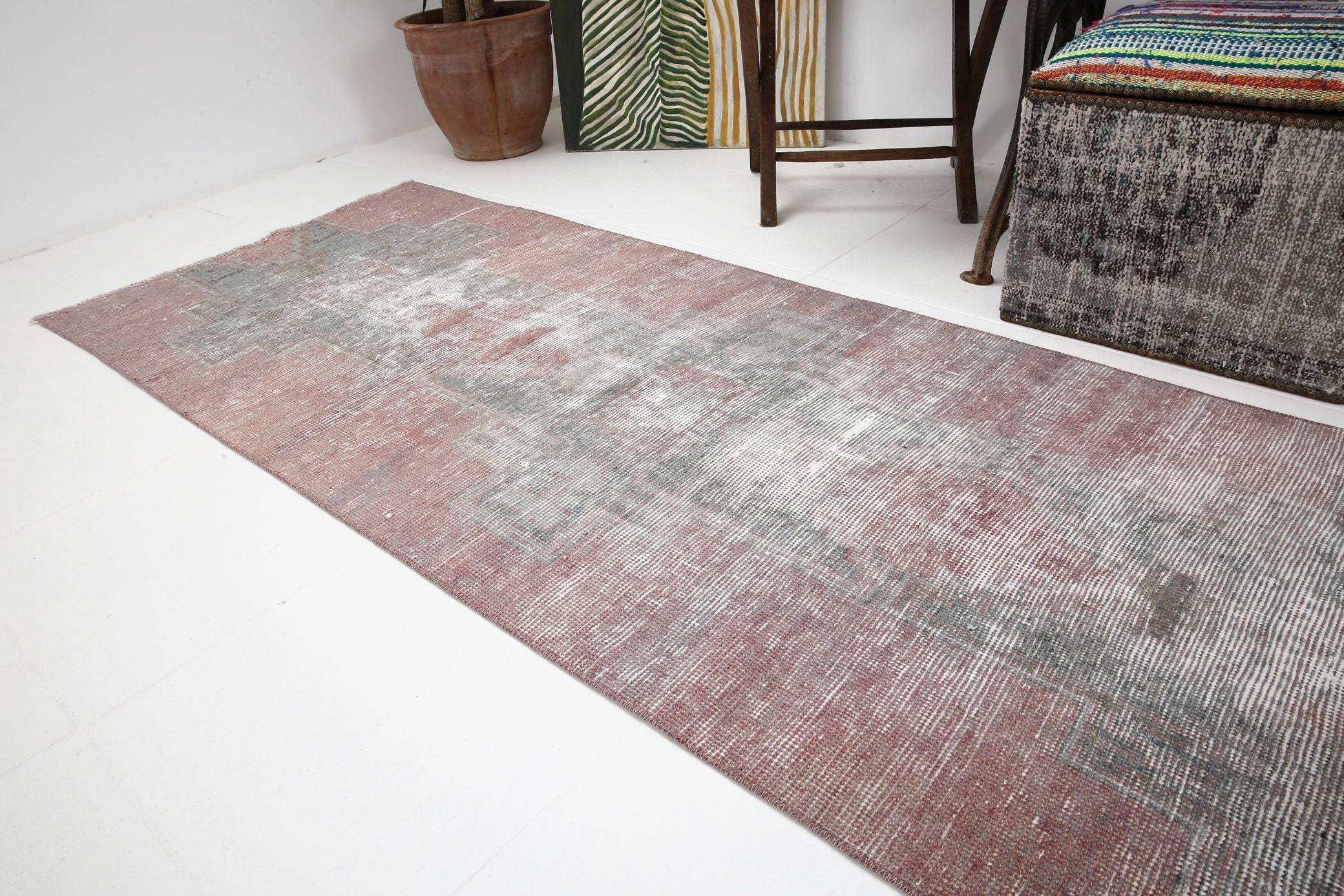 2' x 10' Vintage rug, Abstract Vintage rug, Cotton Vintage rug, Distressed Vintage rug, Entryway-Hallway Vintage rug, Kitchen-Dining Vintage rug, Living Room Vintage rug, Multi Color Vintage rug, Office Vintage rug, Vintage Runner, Wool Vintage rug, Vintage rug