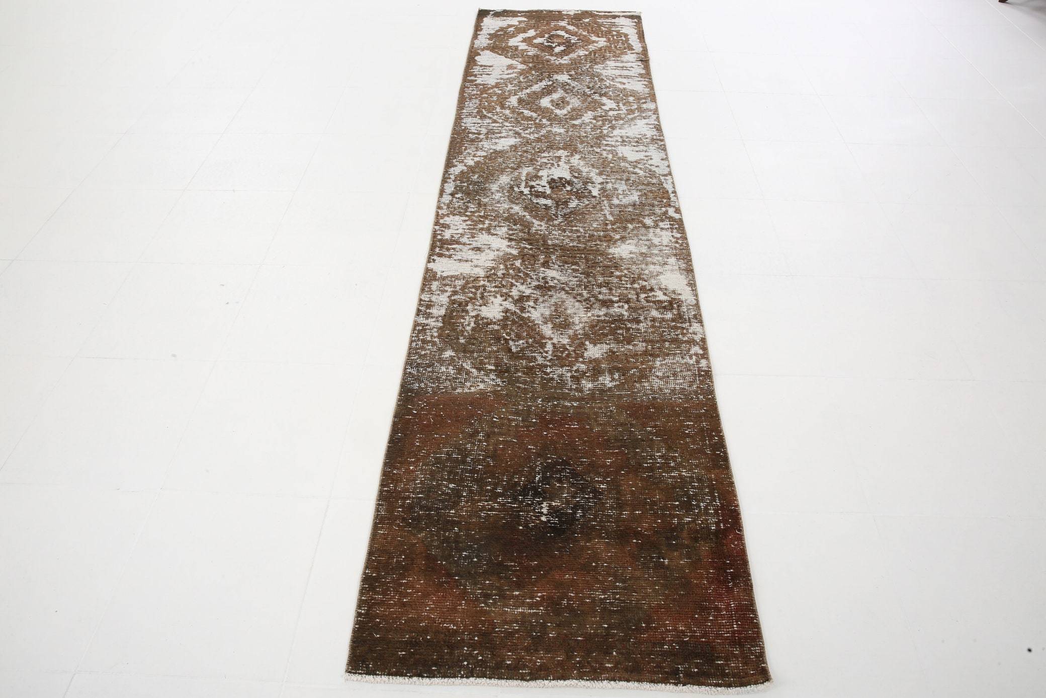 2' x 10' Vintage rug, Brown Vintage rug, Cotton Vintage rug, Dorm Vintage rug, Entryway-Hallway Vintage rug, Kitchen-Dining Vintage rug, Living Room Vintage rug, Moroccan Vintage rug, Office Vintage rug, Retro Vintage rug, Vintage Runner, Wool Vintage rug, Vintage rug