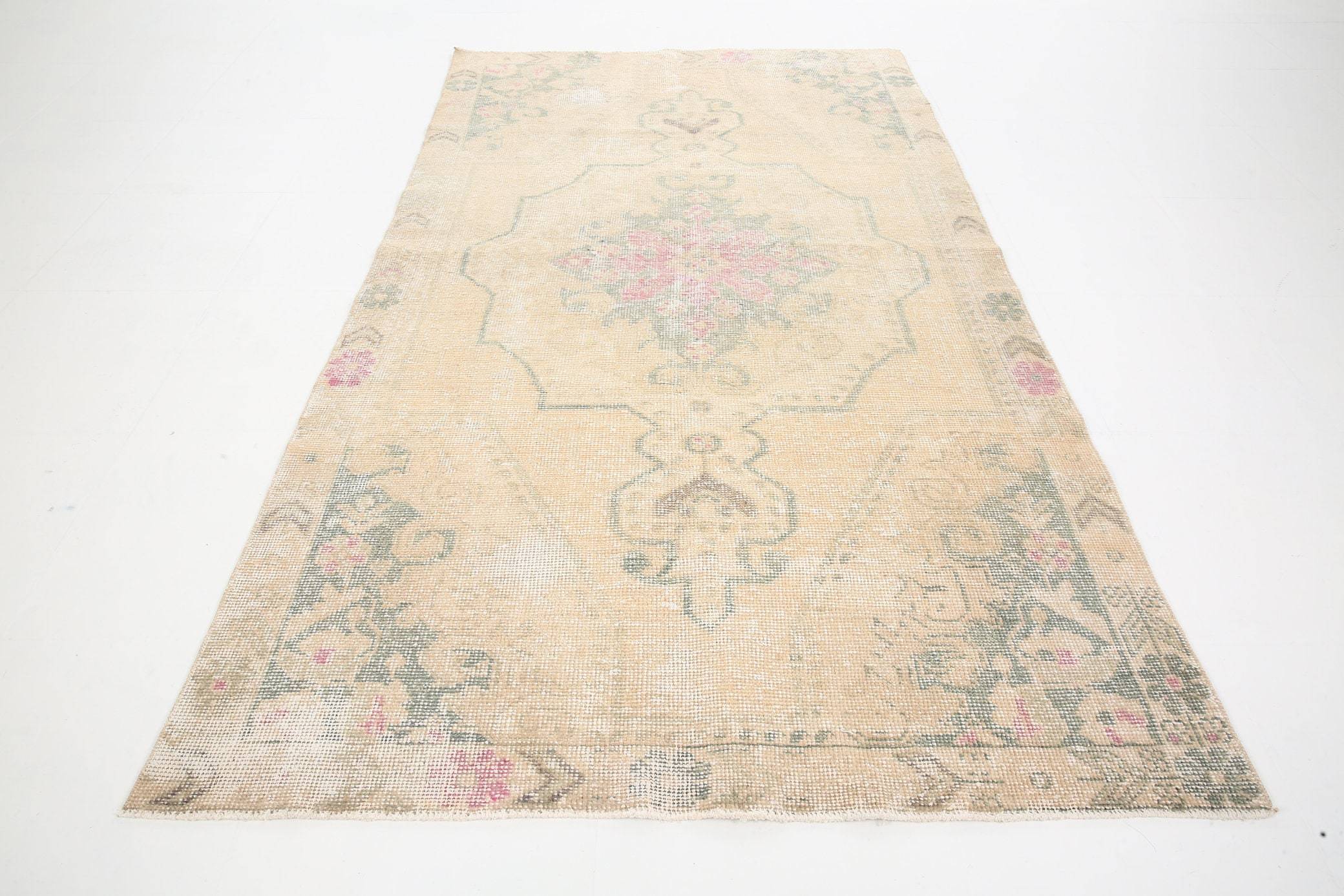 4' x 7' Tan-Ivory Turkish Vintage Oushak Rug  |  RugReform