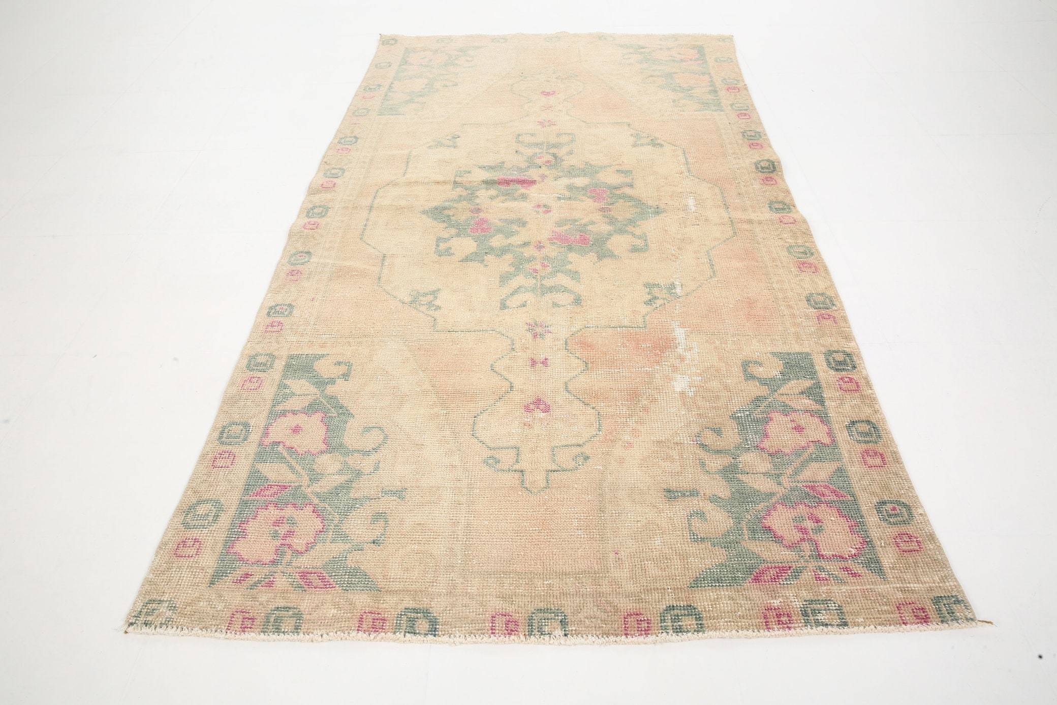 3' x 6' Tan-Ivory Turkish Vintage Oushak Rug  |  RugReform