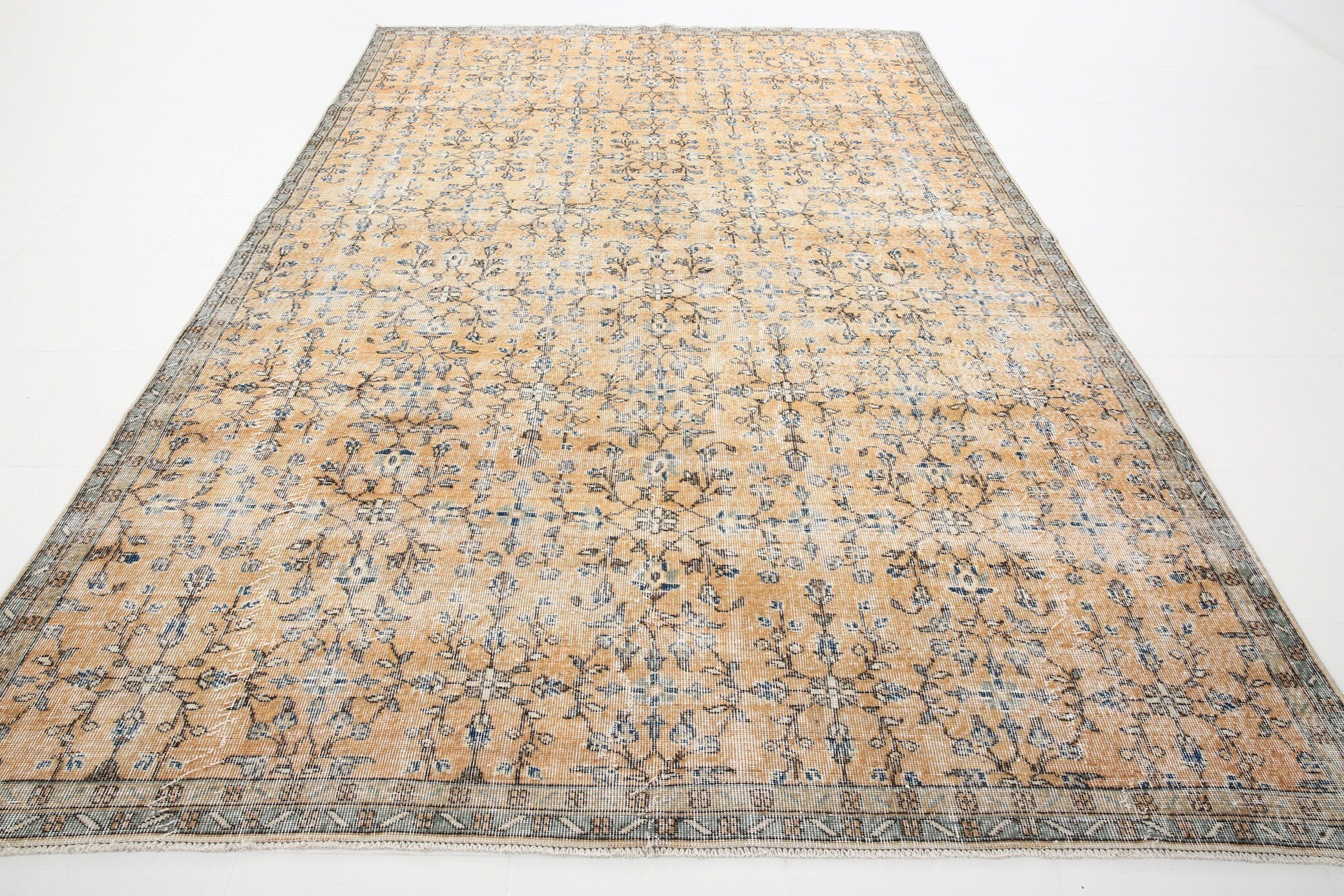 7' x 11' Blue Turkish Vintage Rug  |  RugReform