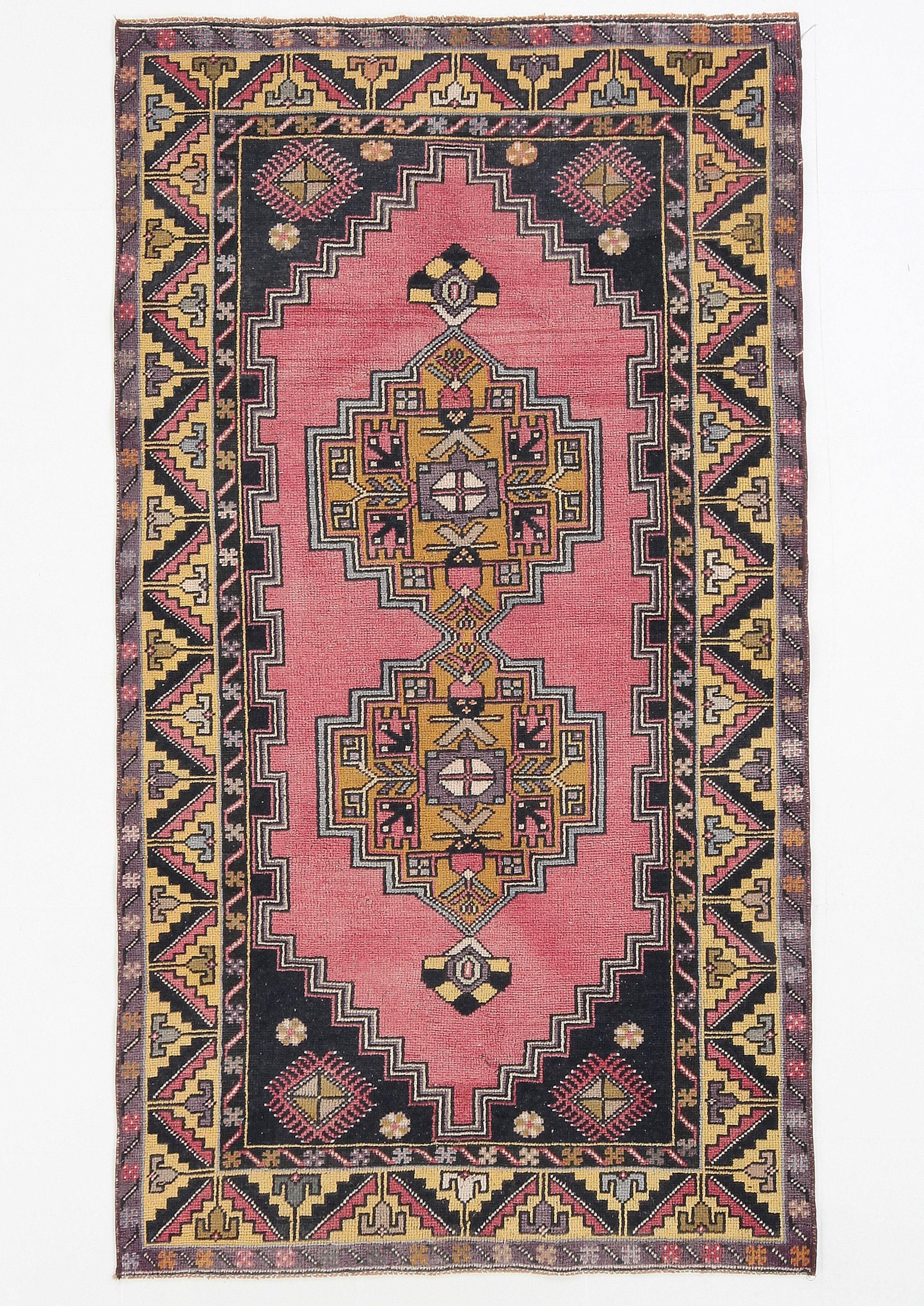 3' x 7' Vintage rug, Contemporary Vintage rug, Cotton Vintage rug, Dorm Vintage rug, Geometric Vintage rug, Kids Vintage rug, Kitchen-Dining Vintage rug, Living Room Vintage rug, Office Vintage rug, Red Vintage rug, Vintage, Wool Vintage rug, Vintage rug