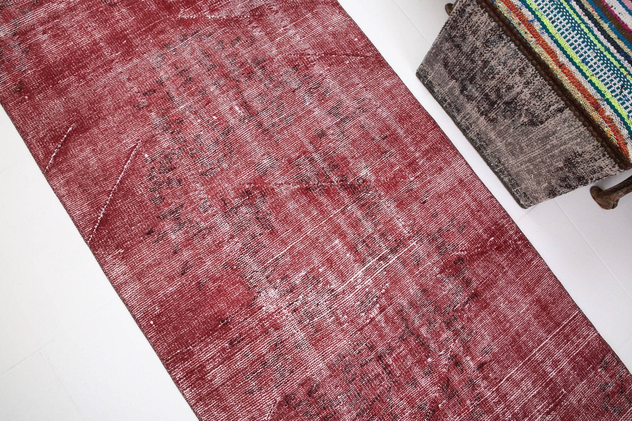 2' x 8' Red Turkish Vintage Runner Rug  |  RugReform