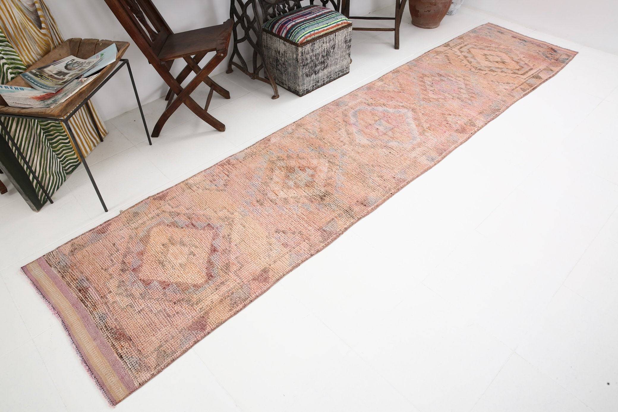 2' x 12' Vintage rug, Bedroom Vintage rug, Cotton Vintage rug, Distressed Vintage rug, Entryway-Hallway Vintage rug, Kitchen-Dining Vintage rug, Laundry Vintage rug, Living Room Vintage rug, Southwestern Vintage rug, Tan-Ivory Vintage rug, Vintage Herki, Wool Vintage rug, Vintage rug