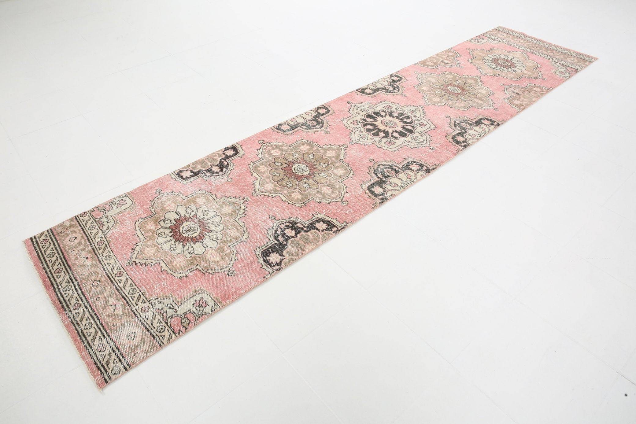 2' x 12' Vintage rug, Bedroom Vintage rug, Cotton Vintage rug, Entryway-Hallway Vintage rug, Kitchen-Dining Vintage rug, Living Room Vintage rug, Office Vintage rug, Pink Vintage rug, Retro Vintage rug, Southwestern Vintage rug, Vintage Runner, Wool Vintage rug, Vintage rug