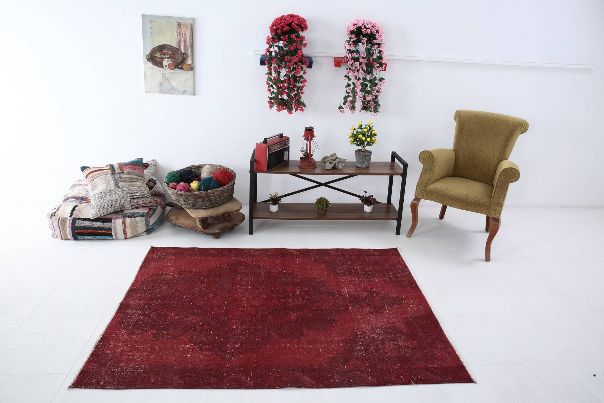 4' x 6' Red Turkish Vintage Rug  |  RugReform