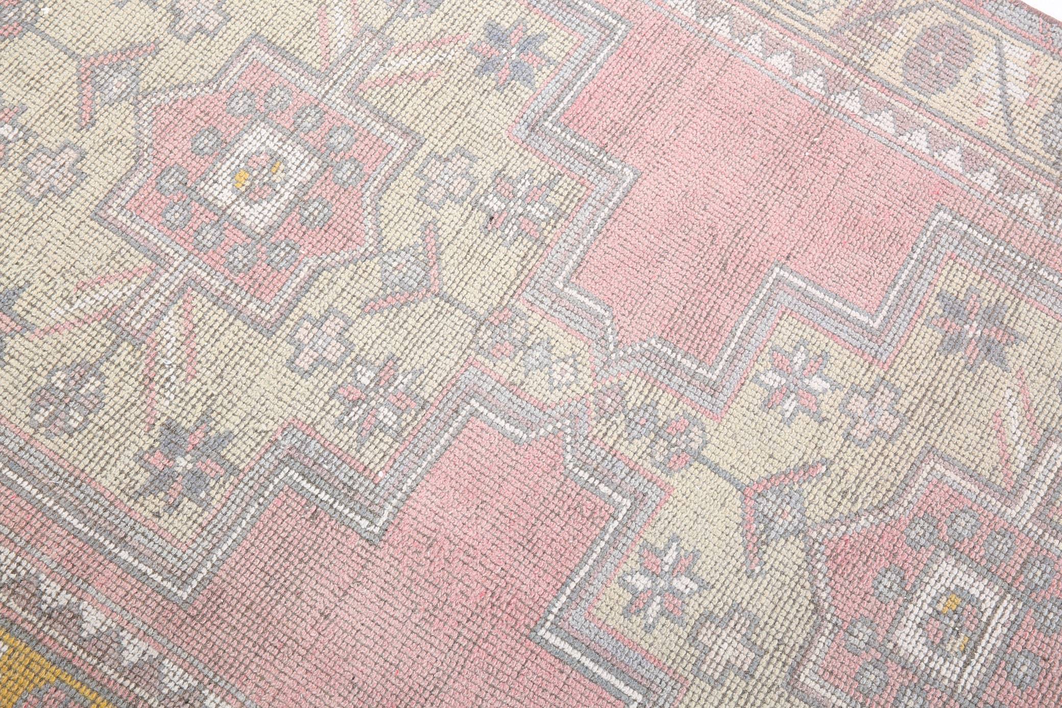 4' x 8' Vintage rug, Cotton Vintage rug, Distressed Vintage rug, Dorm Vintage rug, Kids Vintage rug, Kitchen-Dining Vintage rug, Living Room Vintage rug, Nursery Vintage rug, Ombre Vintage rug, Pink Vintage rug, Vintage, Wool Vintage rug, Vintage rug