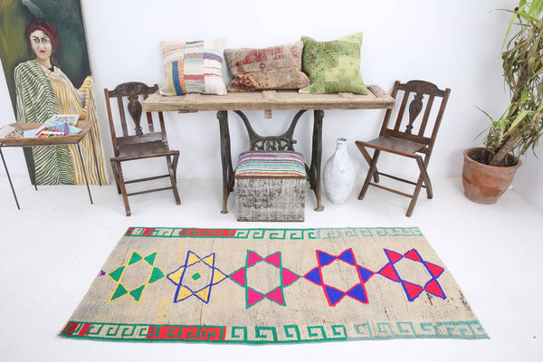 2' x 6' Vintage rug, Bedroom Vintage rug, Cotton Vintage rug, Entryway-Hallway Vintage rug, Geometric Vintage rug, Green Vintage rug, Kitchen-Dining Vintage rug, Living Room Vintage rug, Office Vintage rug, Retro Vintage rug, Vintage, Wool Vintage rug, Vintage rug