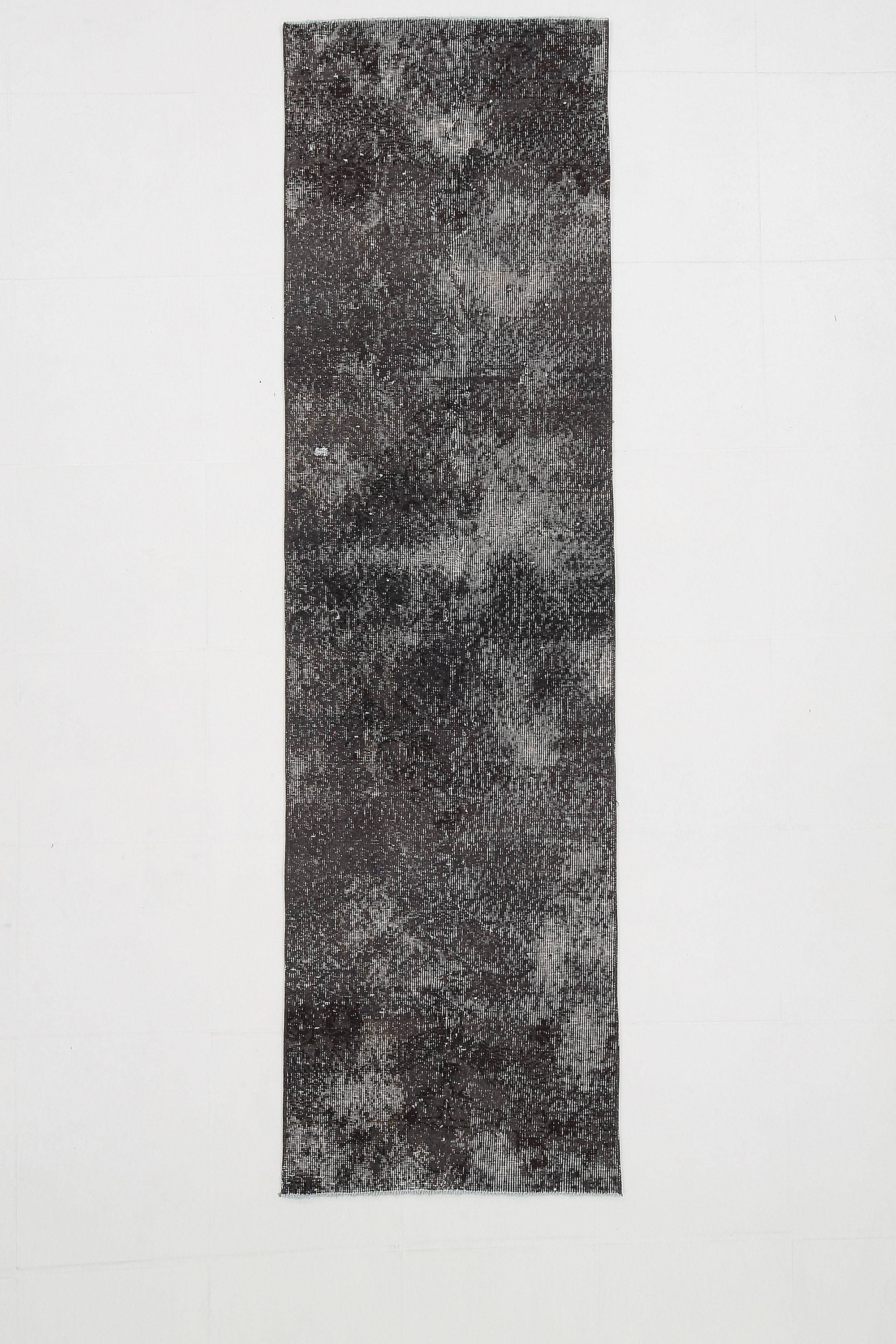 2' x 8' Black-Gray Turkish Vintage Runner Rug  |  RugReform