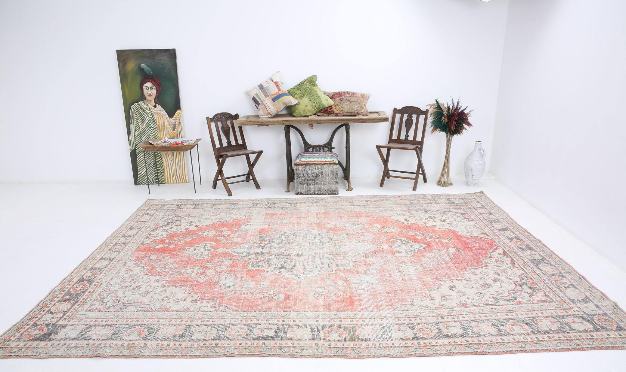 8' x 11' Red Turkish Vintage Rug  |  RugReform