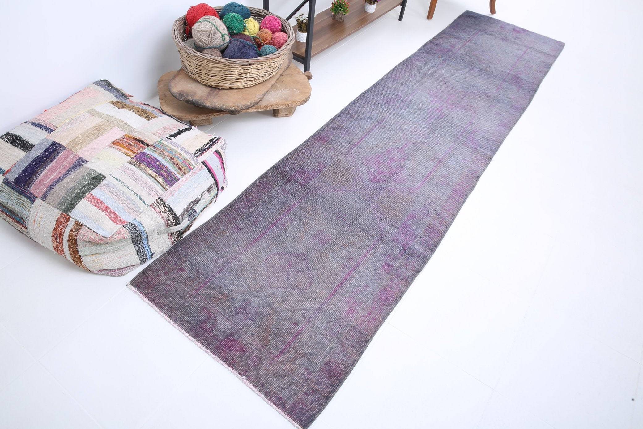 2' x 10' Purple Turkish Vintage Runner Rug  |  RugReform