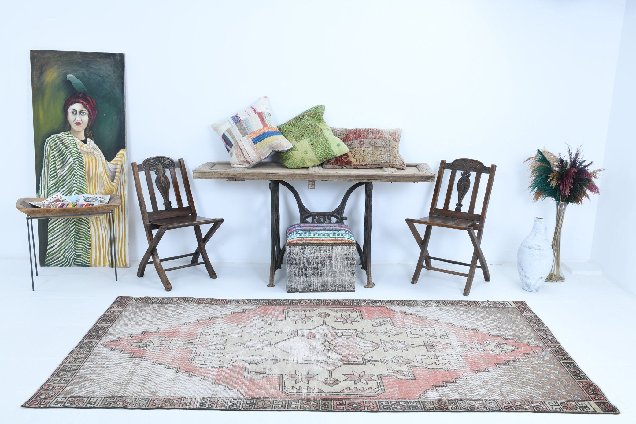 4' x 8' Red Turkish Vintage Rug  |  RugReform