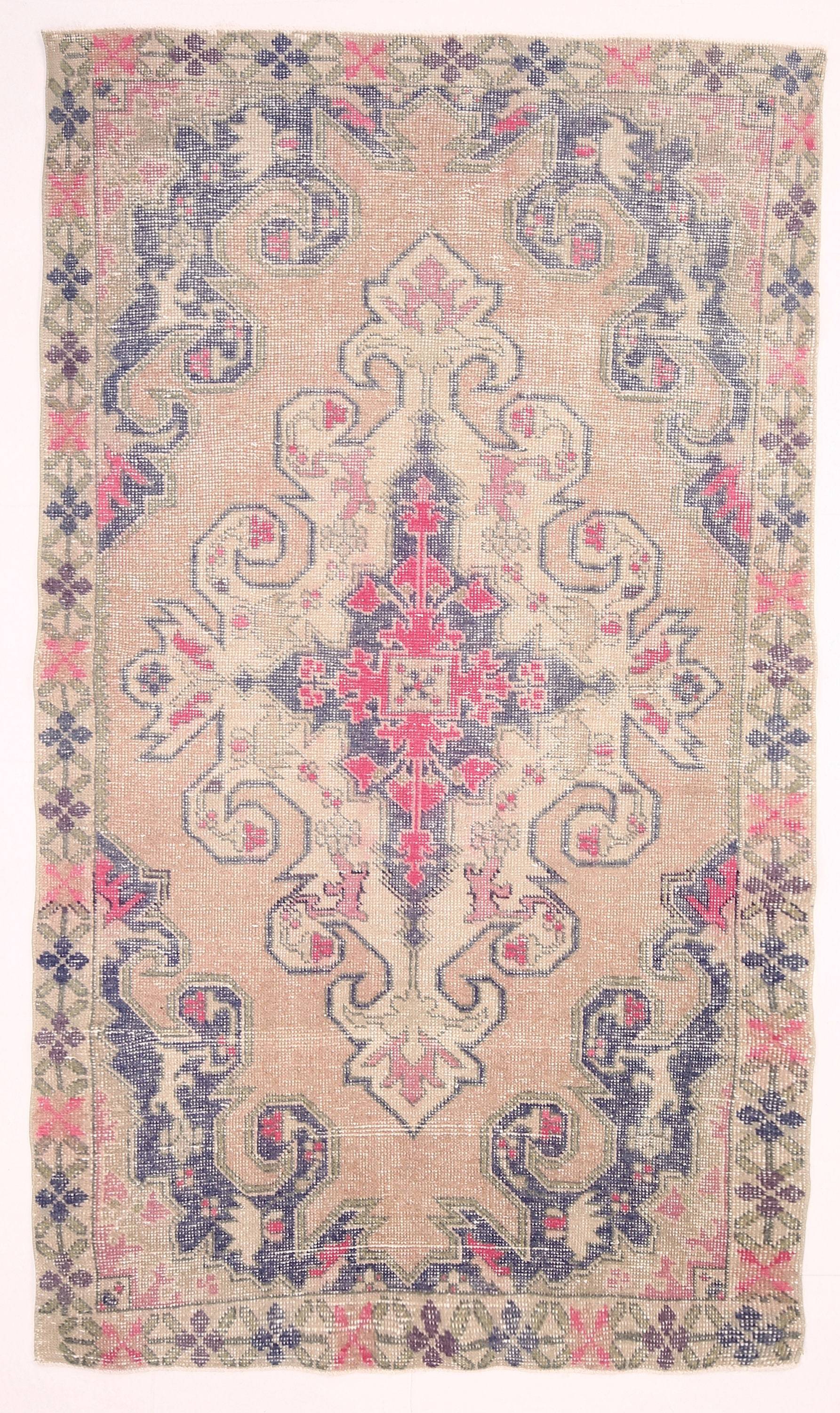 3' x 6' Pink Turkish Vintage Oushak Rug  |  RugReform