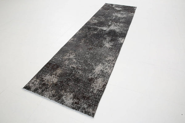 2' x 8' Black-Gray Turkish Vintage Runner Rug  |  RugReform