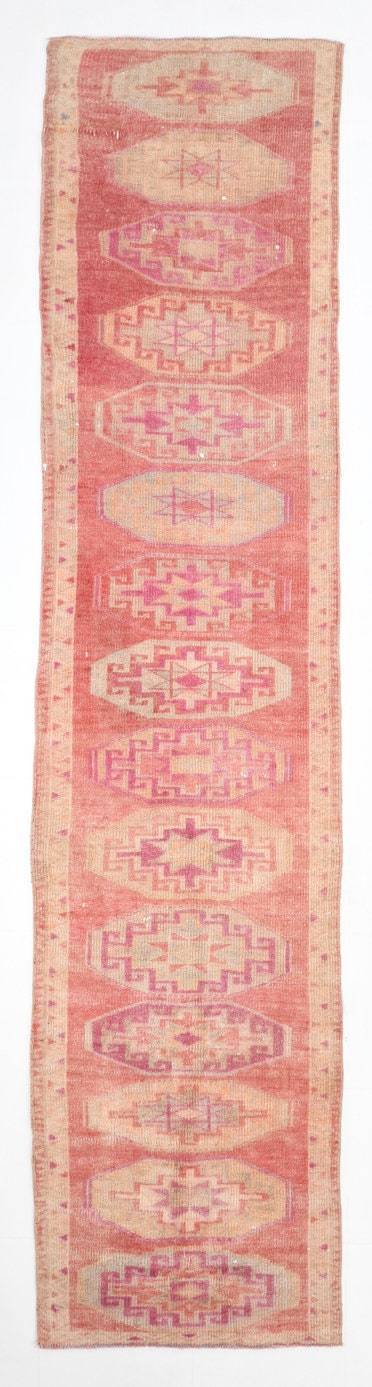 2' x 11' Red Turkish Vintage Herki Rug  |  RugReform