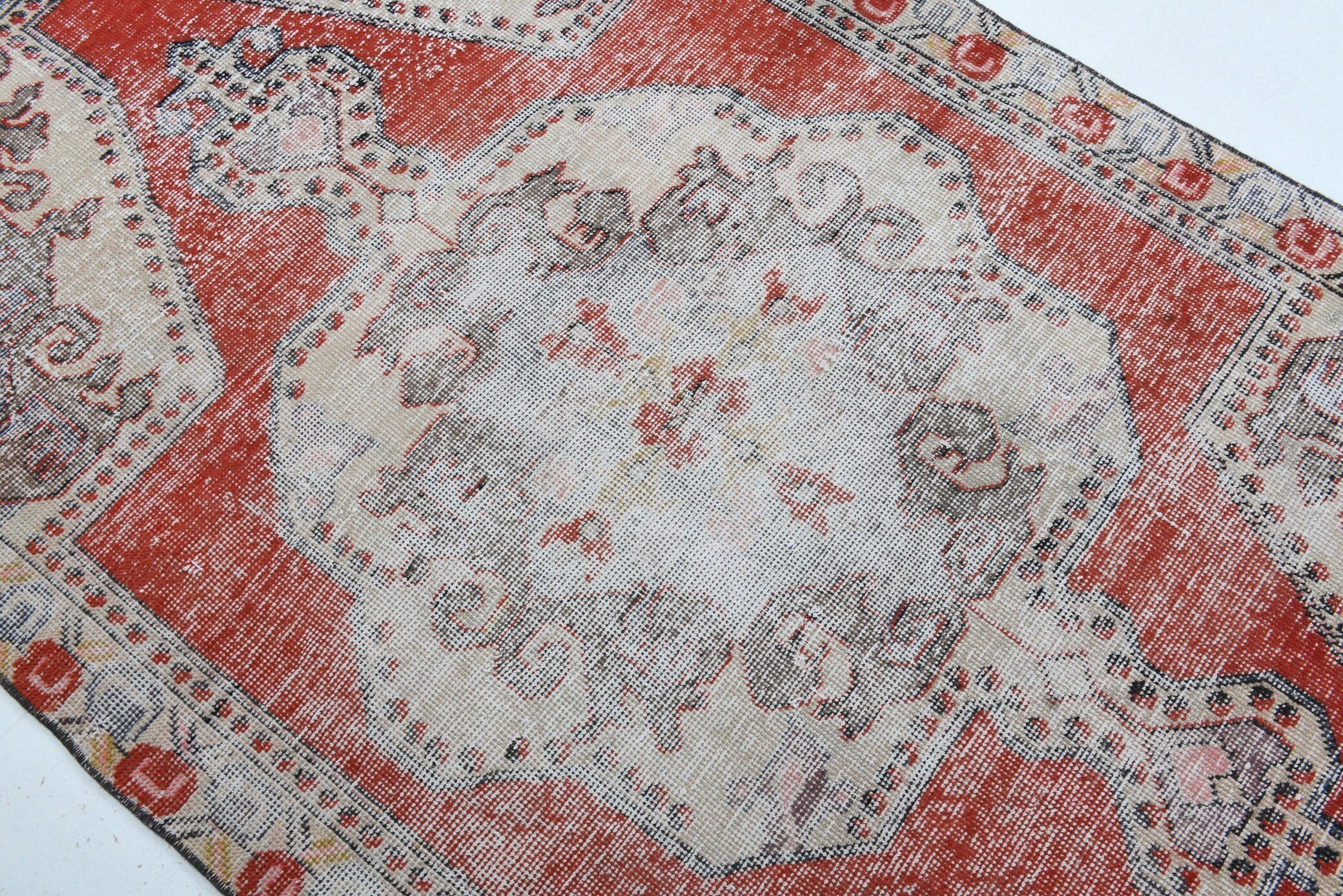 4' x 6' Red Turkish Vintage Rug  |  RugReform