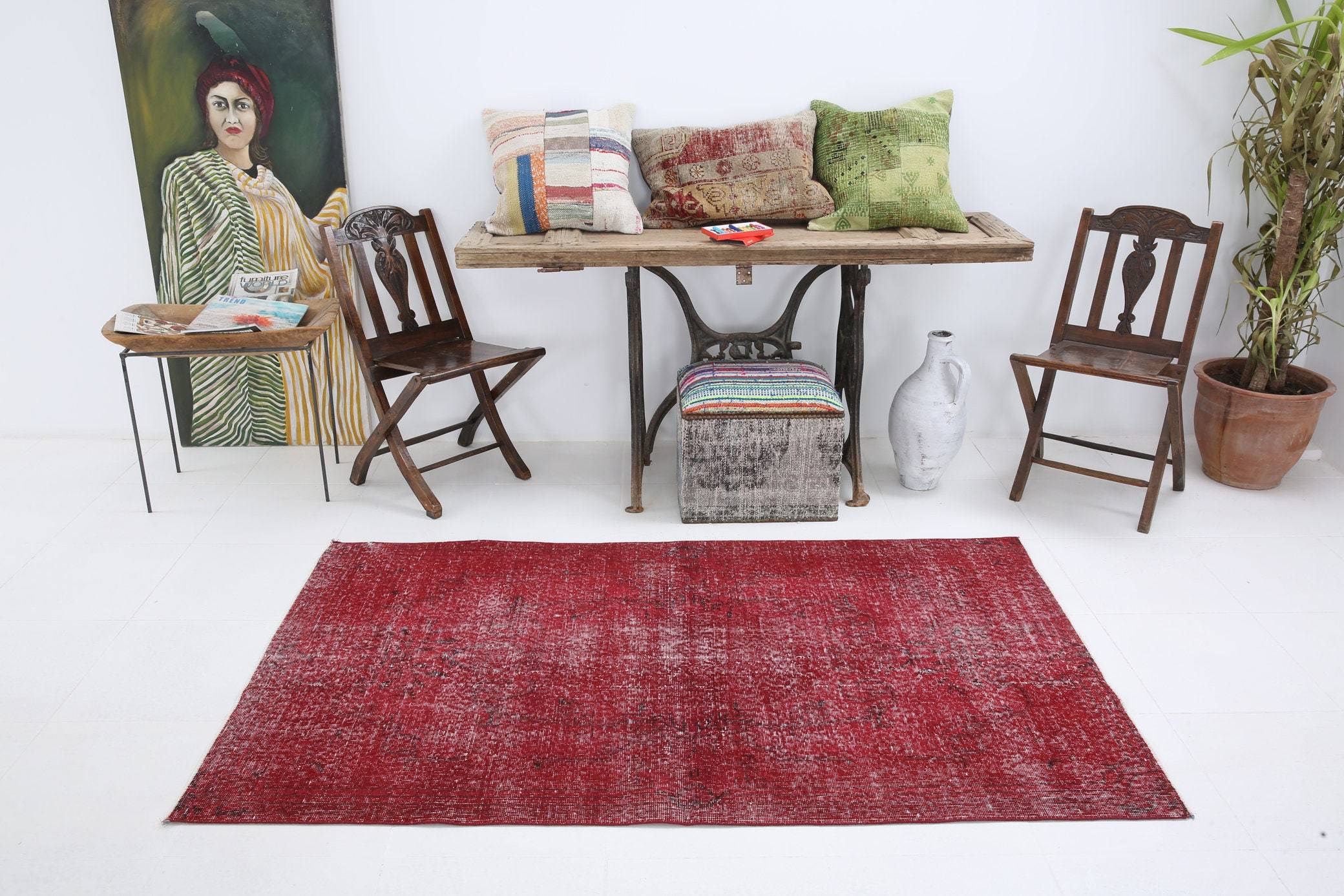 3' x 6' Red Turkish Vintage Rug  |  RugReform