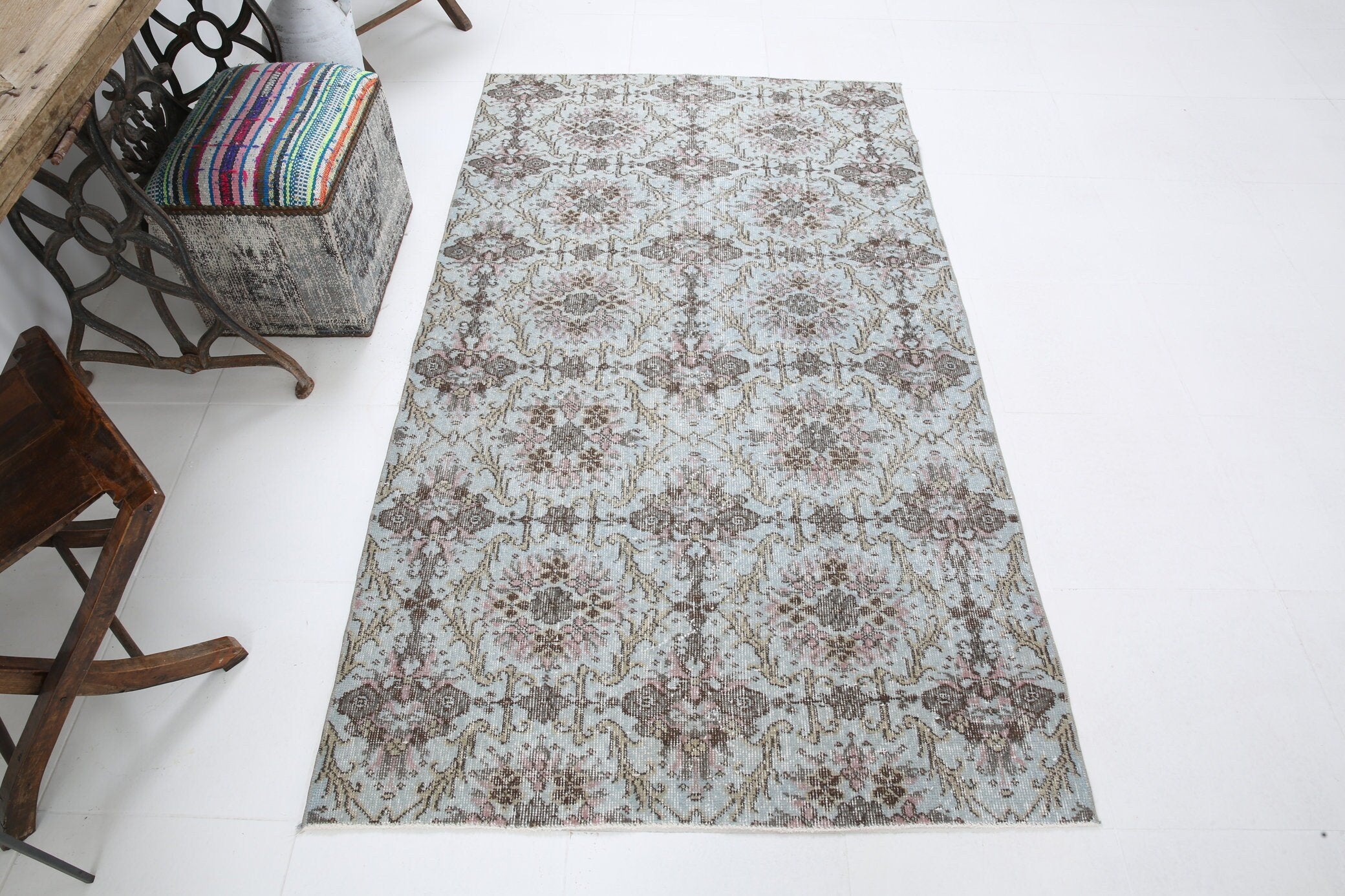 3' x 6' Multi Color Turkish Vintage Rug  |  RugReform