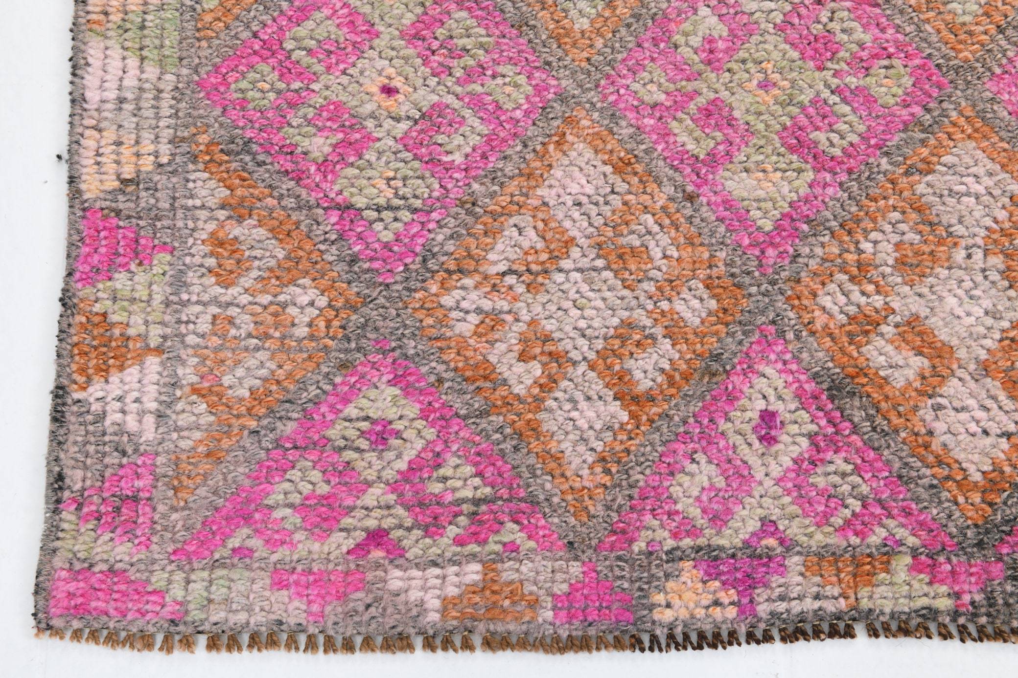 2' x 10' Pink Turkish Vintage Herki Rug  |  RugReform