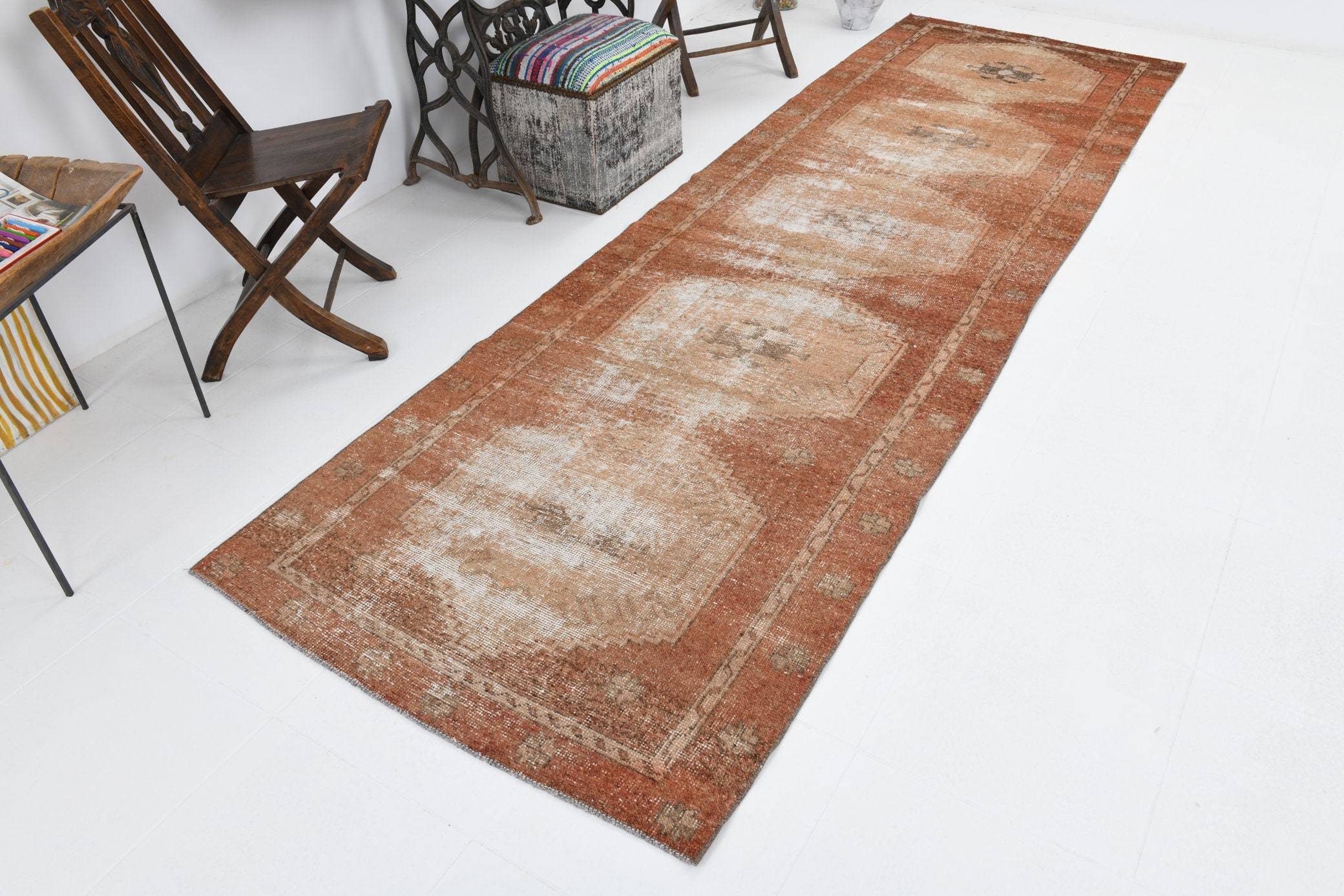 3' x 11' Multi Color Turkish Vintage Rug  |  RugReform