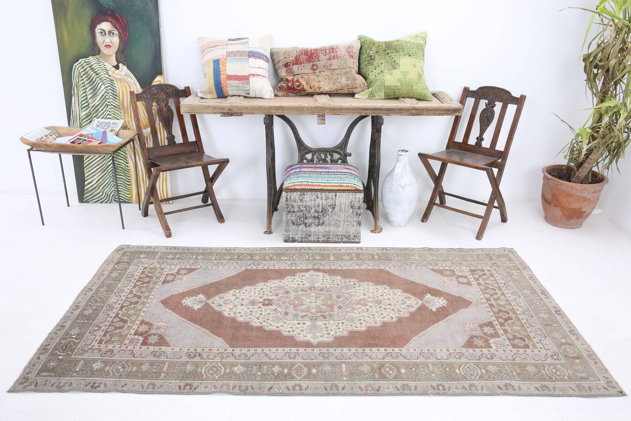 3' x 7' Brown Turkish Vintage Rug  |  RugReform