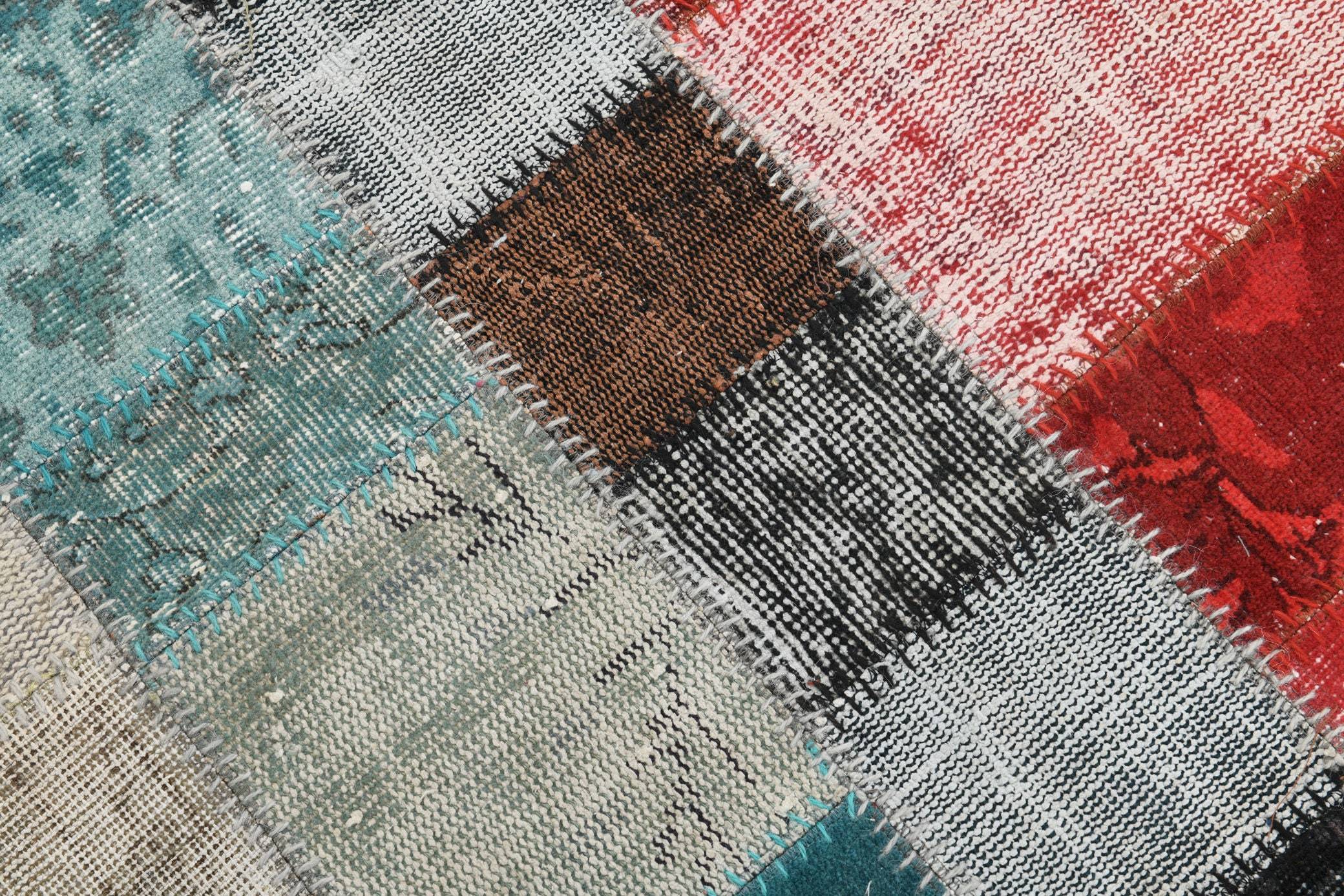 4' x 5' Multi Color Turkish Vintage Patchwork Rug  |  RugReform