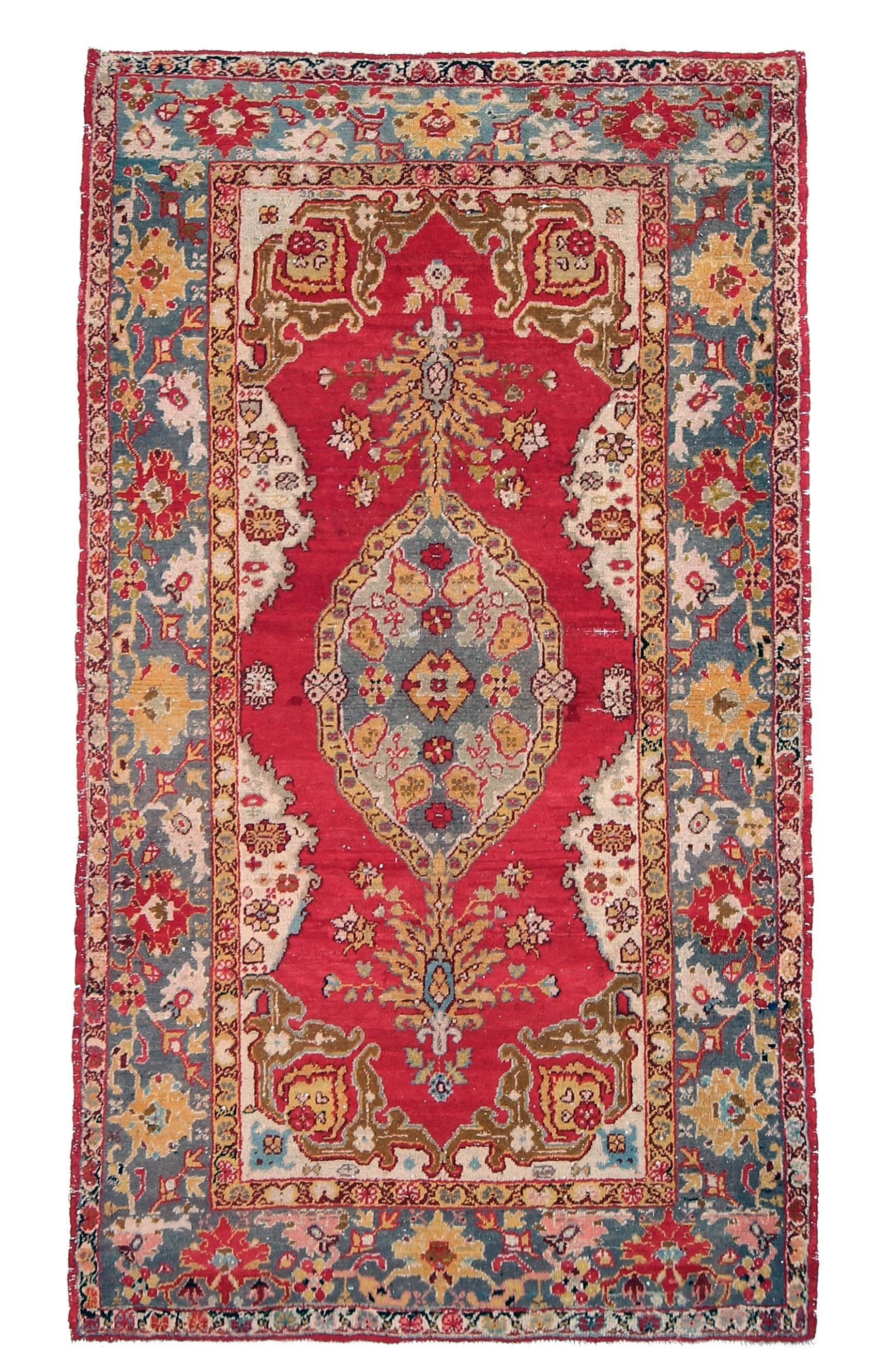 4' x 7' Red Turkish Vintage Rug  |  RugReform