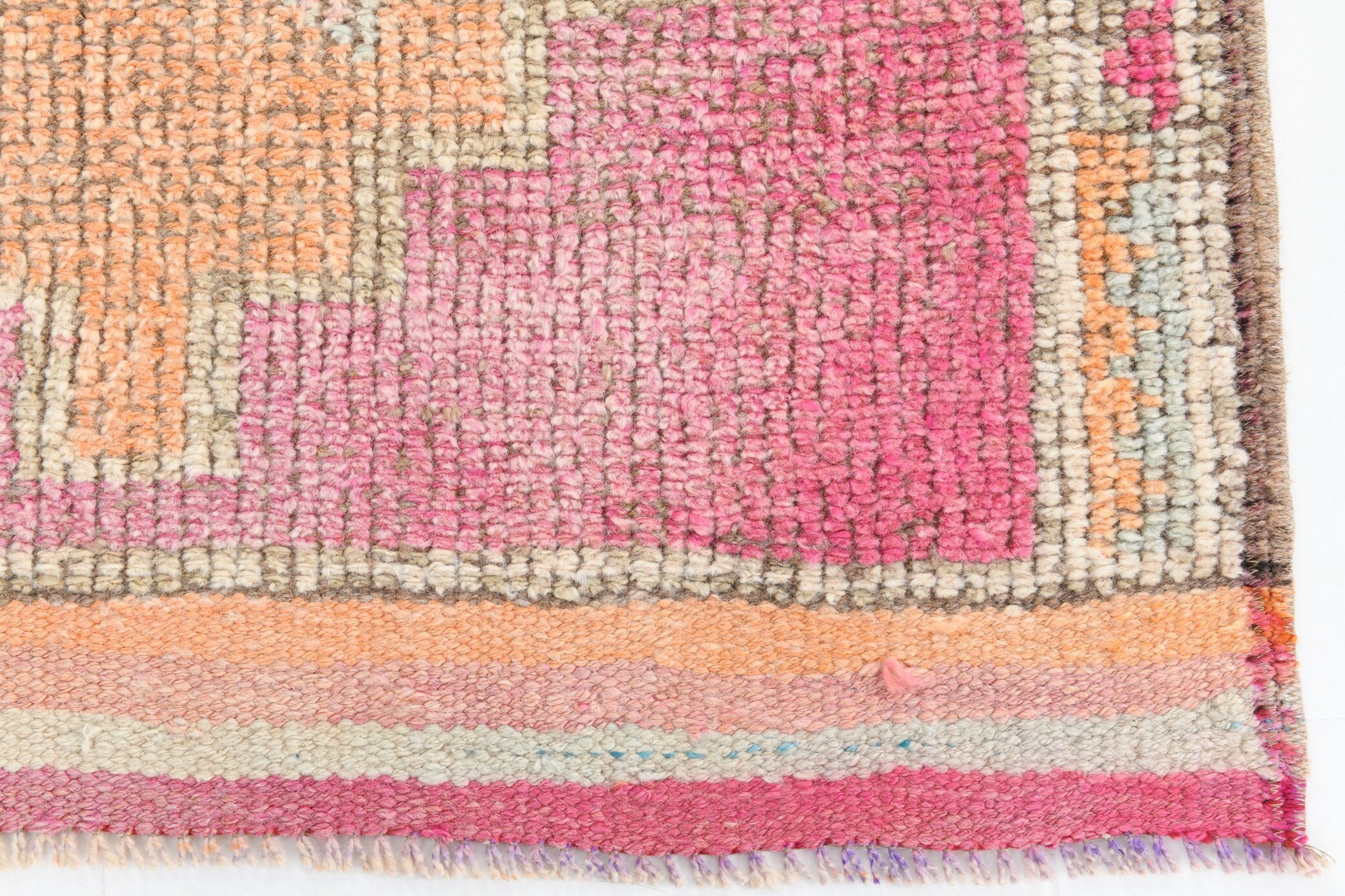 3' x 10' Pink Turkish Vintage Herki Rug  |  RugReform