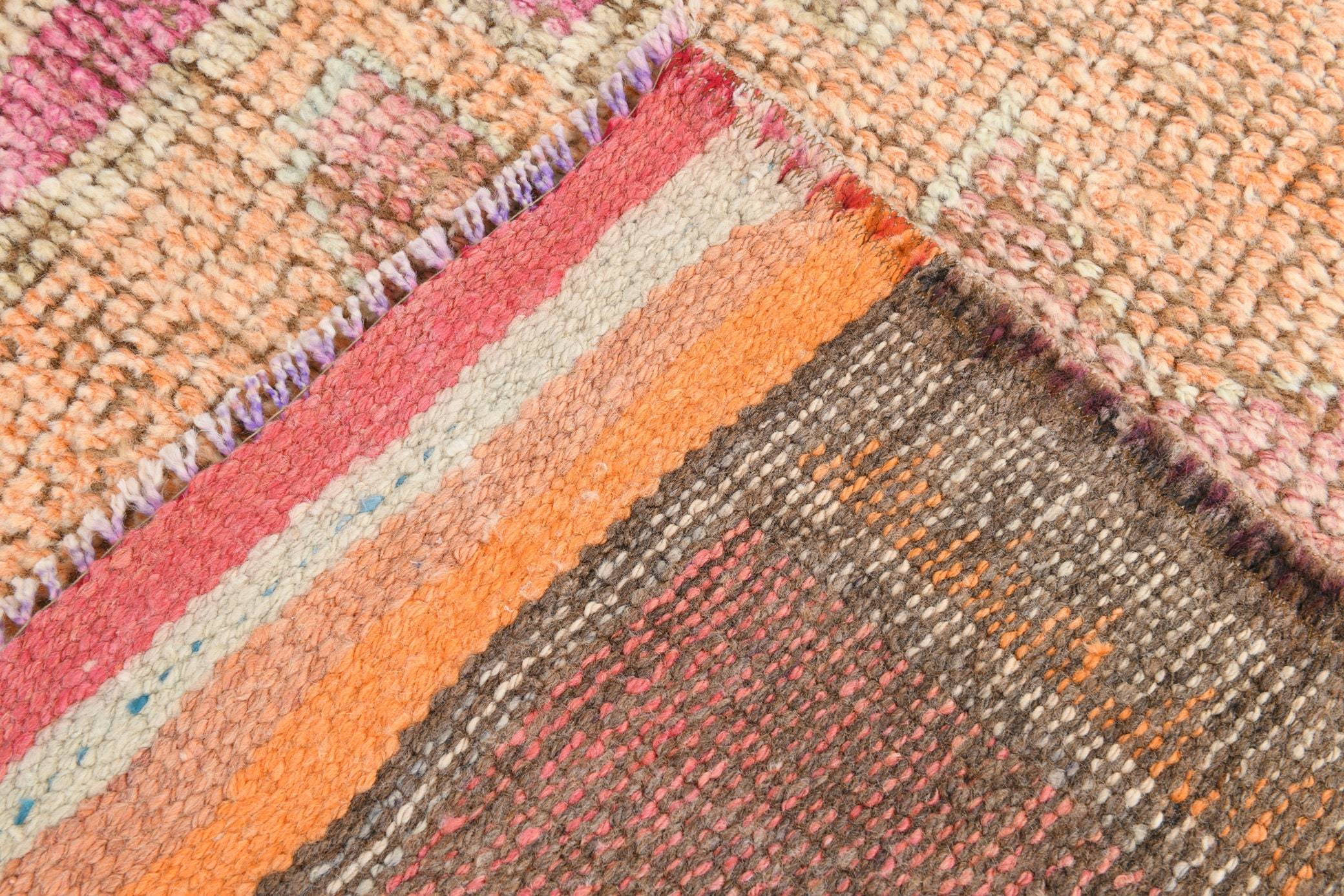 3' x 10' Pink Turkish Vintage Herki Rug  |  RugReform