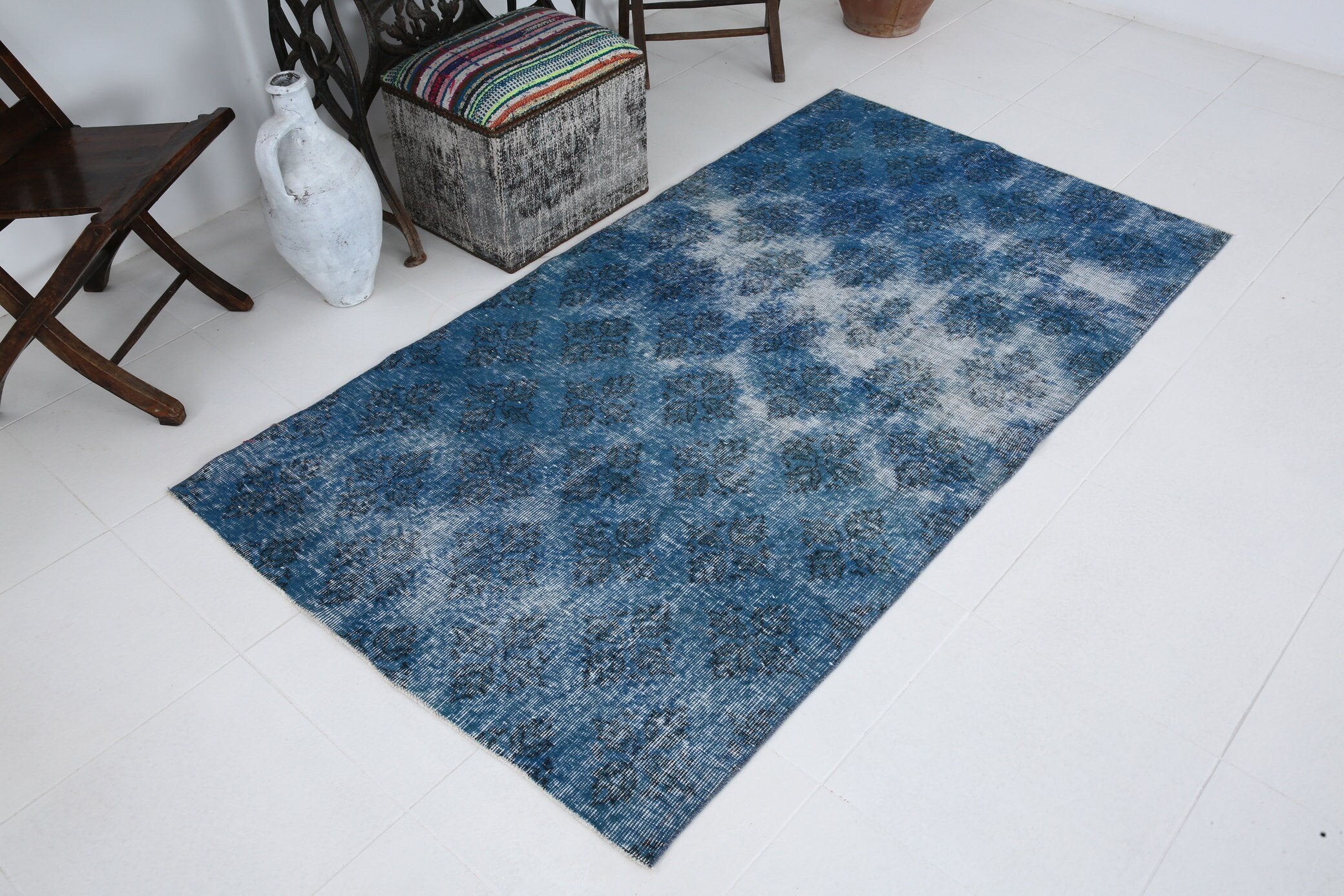 3' x 6' Vintage rug, Bathroom Vintage rug, Bedroom Vintage rug, Blue Vintage rug, Camouflage Vintage rug, Cotton Vintage rug, Distressed Vintage rug, Kitchen-Dining Vintage rug, Living Room Vintage rug, Office Vintage rug, Vintage, Wool Vintage rug, Vintage rug