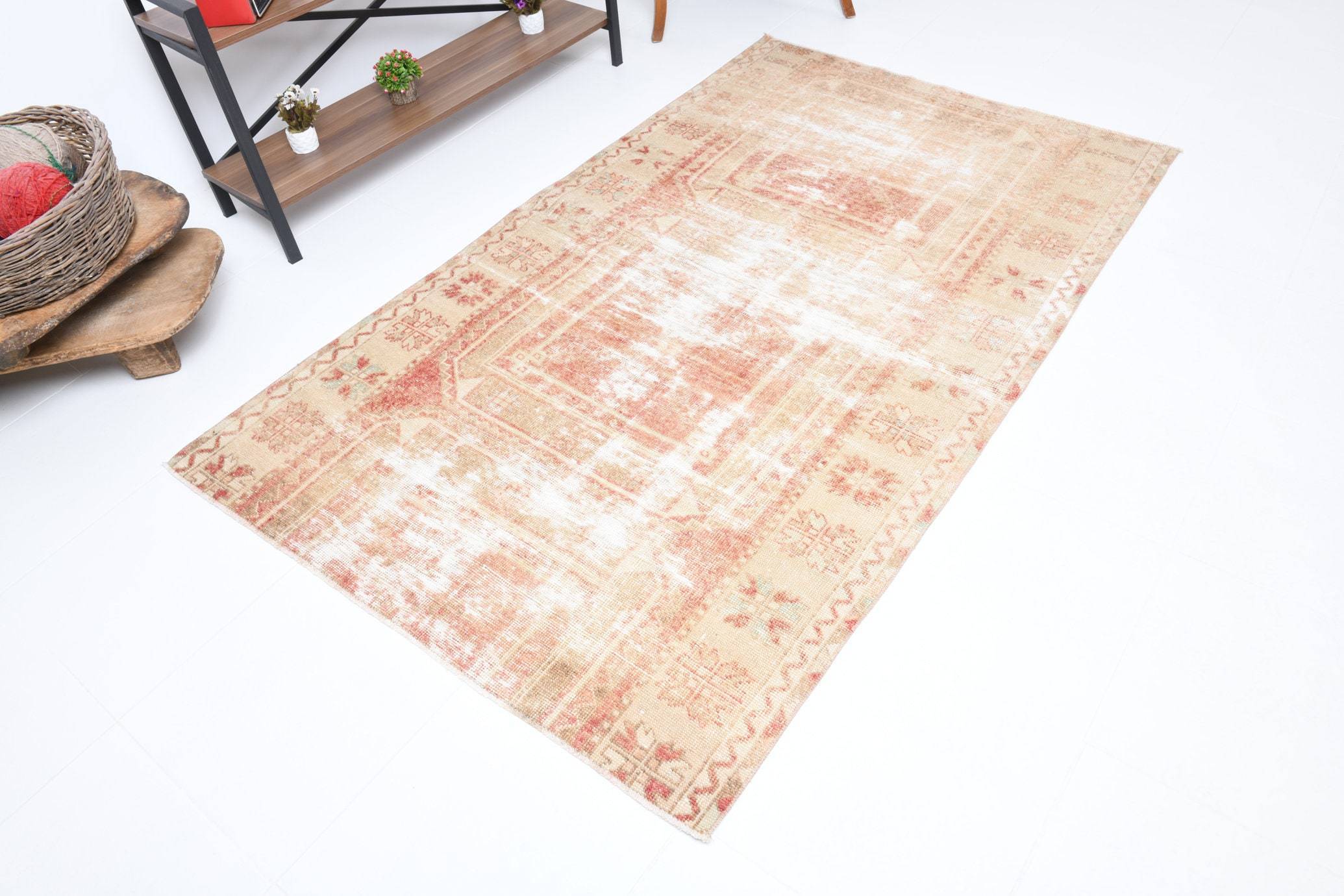 4' x 6' Tan-Ivory Turkish Vintage Rug  |  RugReform