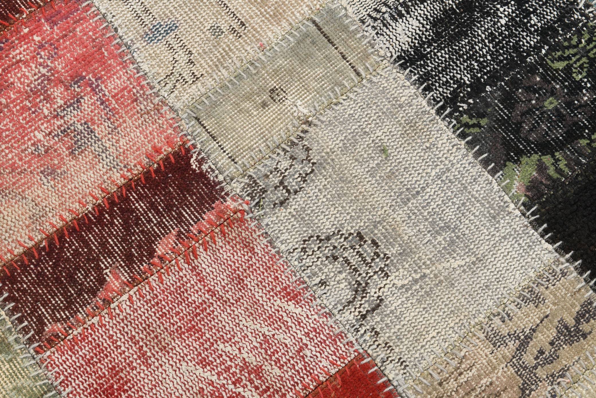 4' x 5' Multi Color Turkish Vintage Patchwork Rug  |  RugReform