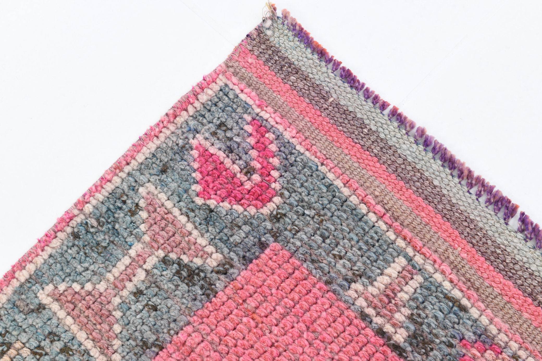 3' x 10' Pink Turkish Vintage Herki Rug  |  RugReform