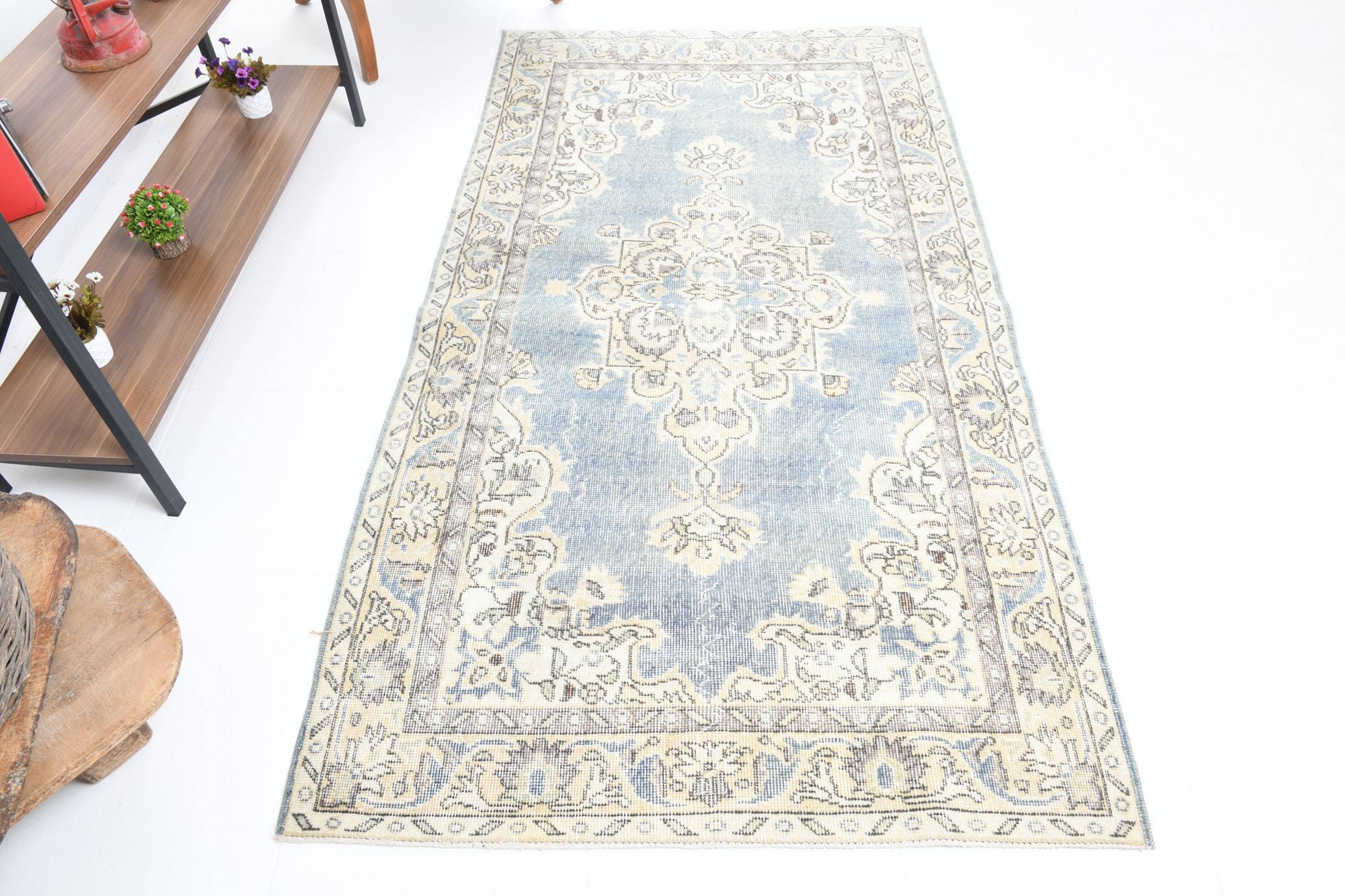 3' x 7' Blue Turkish Vintage Rug  |  RugReform