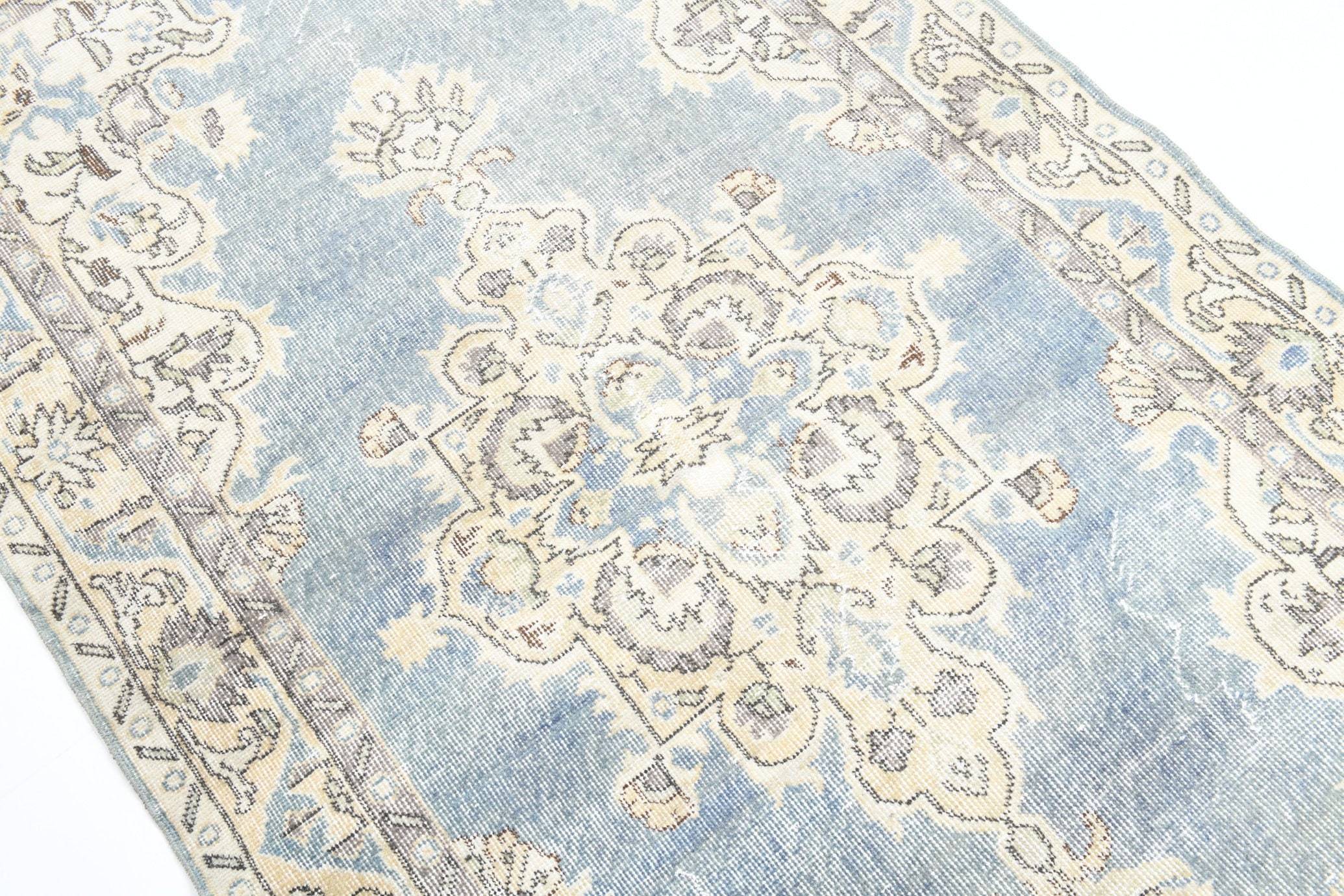 3' x 7' Blue Turkish Vintage Rug  |  RugReform