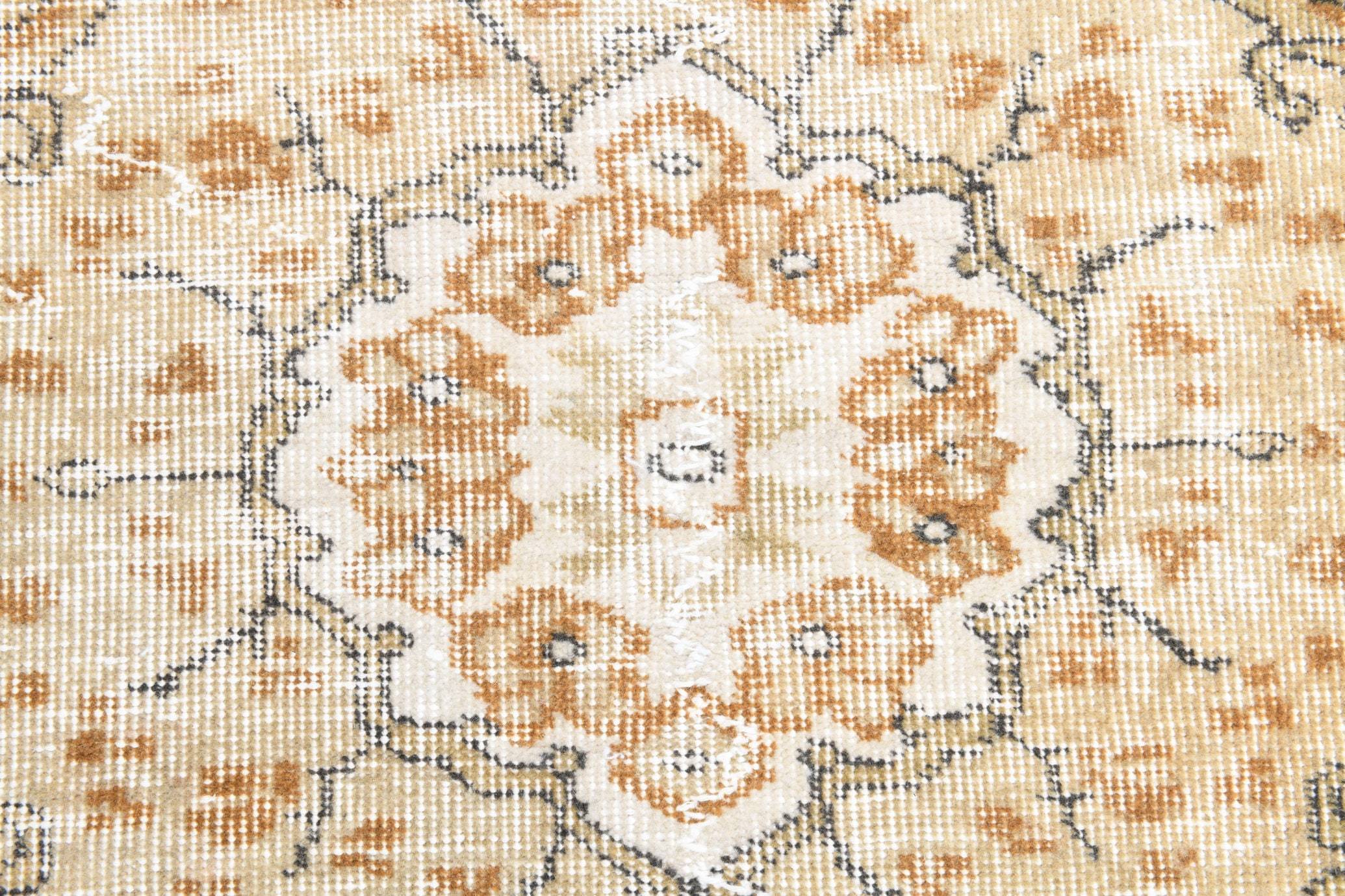 2' x 9' Tan-Ivory Turkish Vintage Runner Rug  |  RugReform