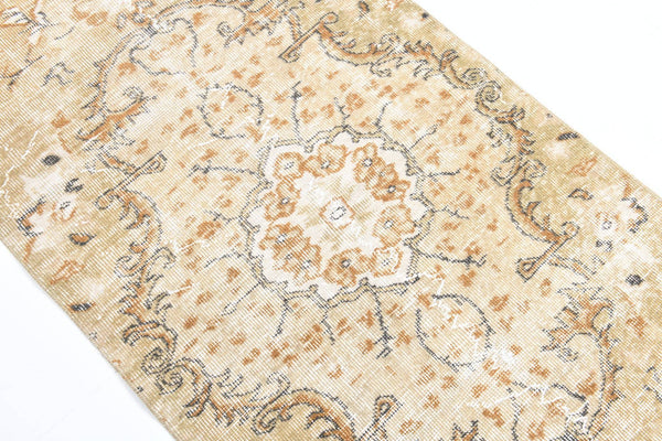 2' x 9' Tan-Ivory Turkish Vintage Runner Rug  |  RugReform