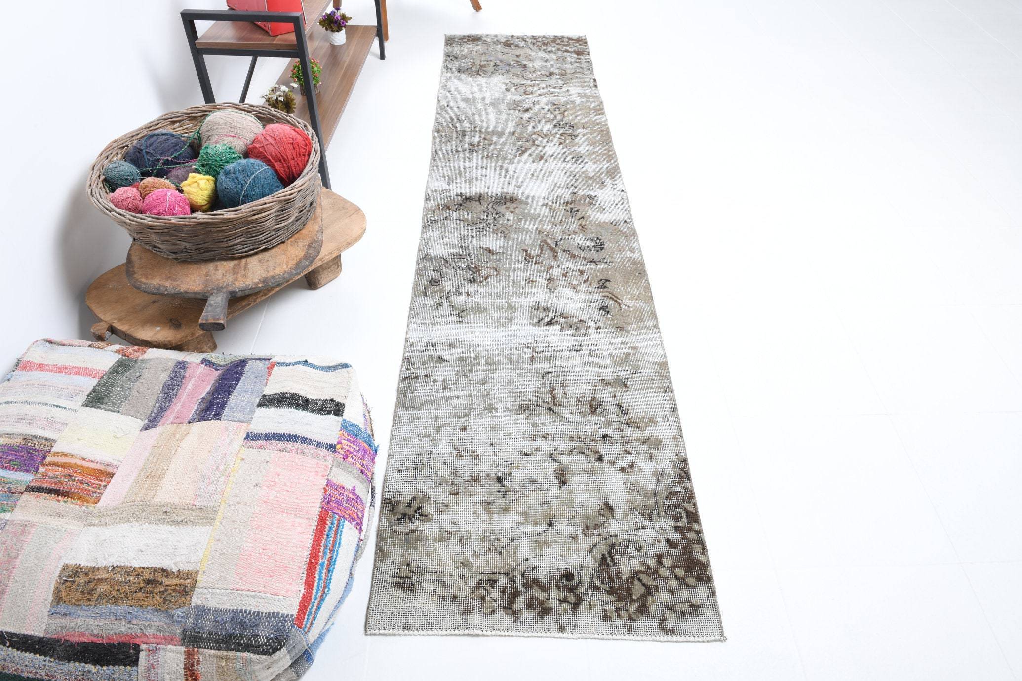 2' x 9' Multi Color Turkish Vintage Runner Rug  |  RugReform