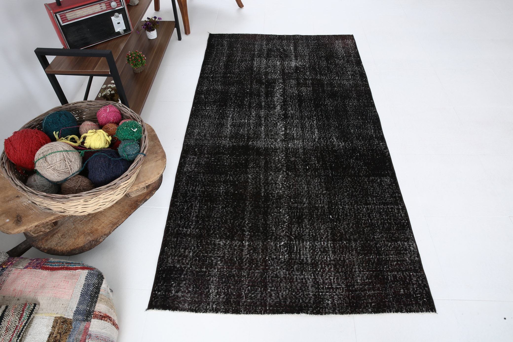 3' x 6' Black-Gray Turkish Vintage Rug  |  RugReform