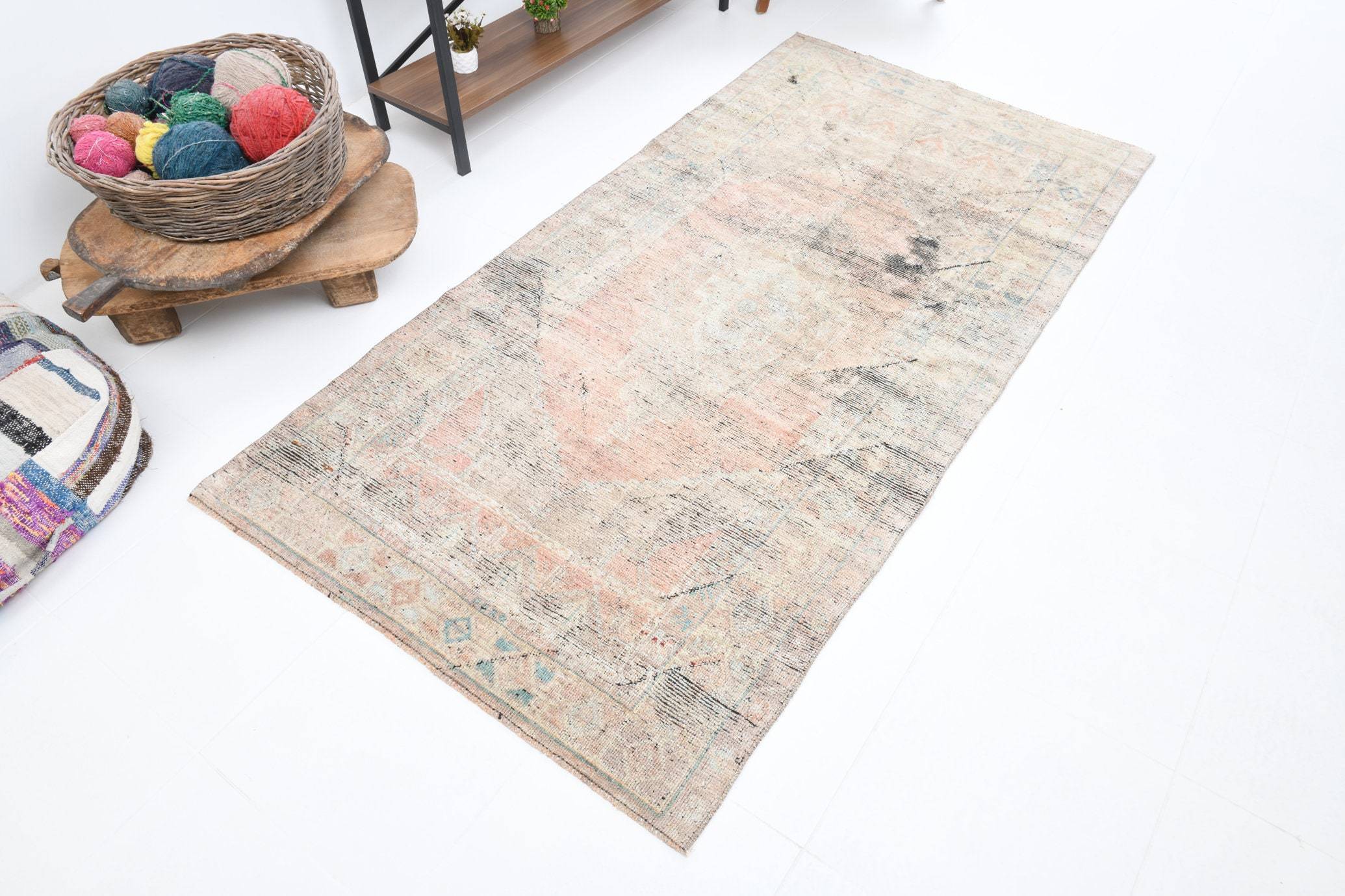 3' x 7' Black-Gray Turkish Vintage Rug  |  RugReform