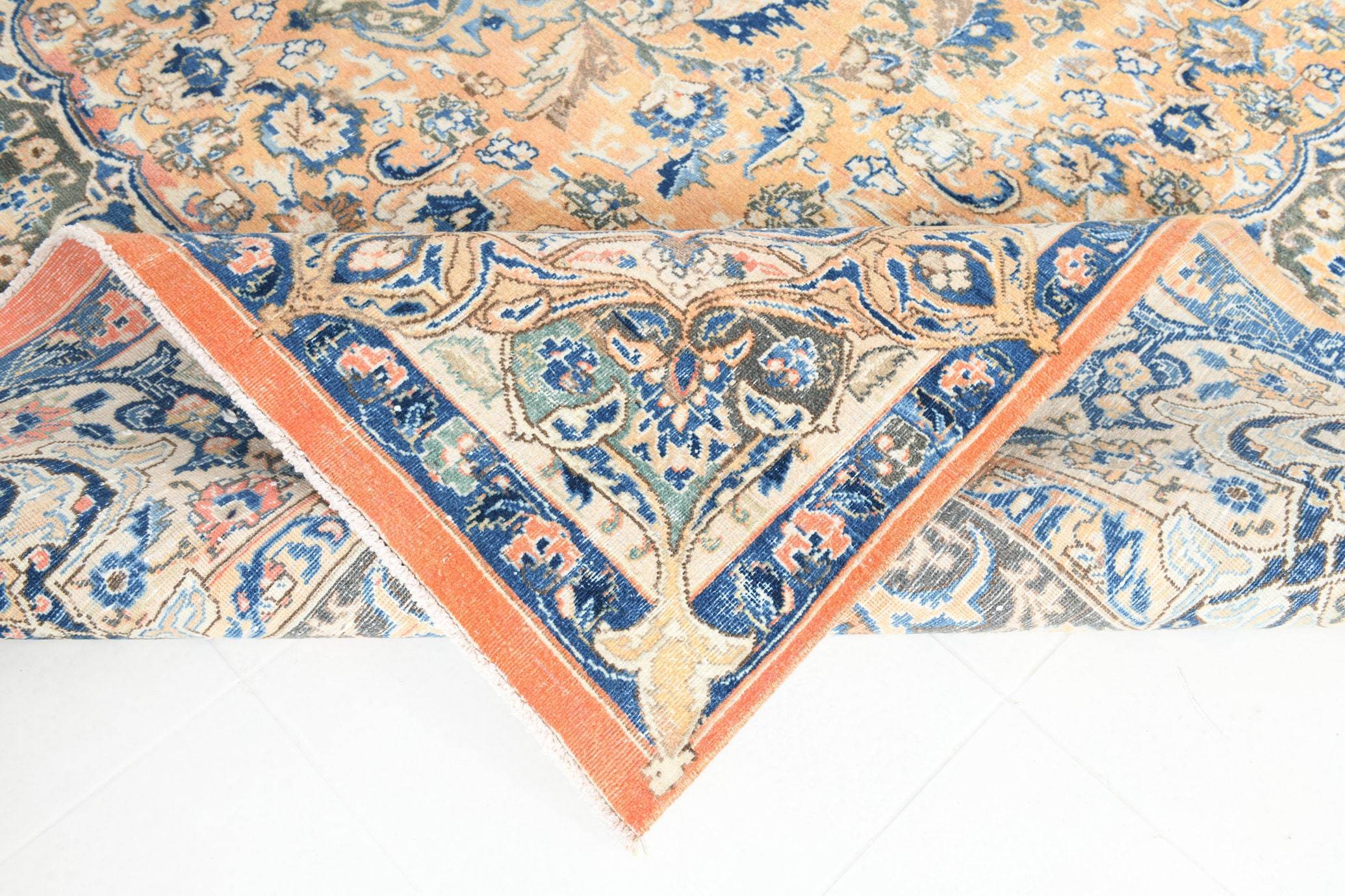 9' x 12' Blue Vintage Persian Rug  |  RugReform