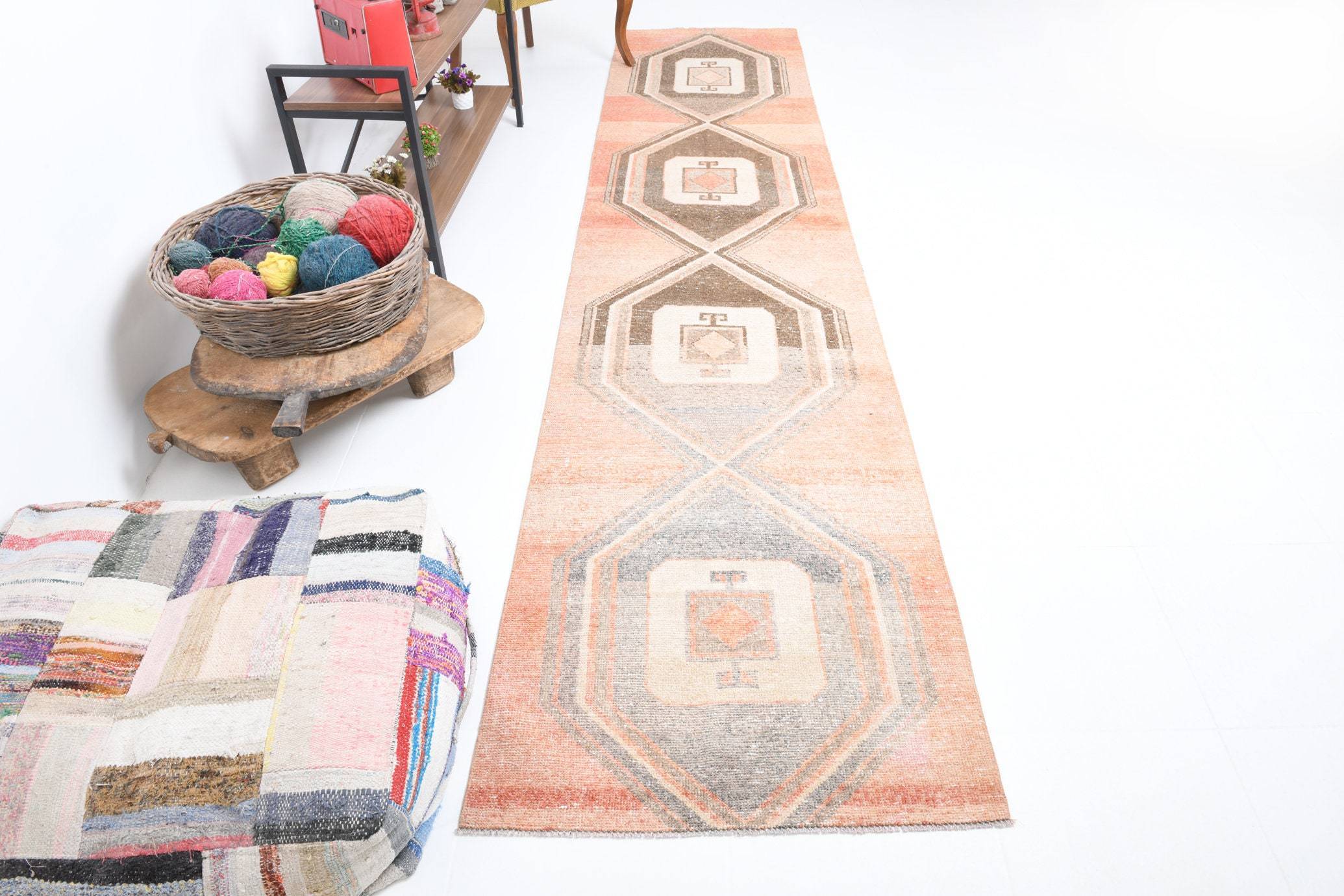 2' x 12' Multi Color Turkish Vintage Runner Rug  |  RugReform