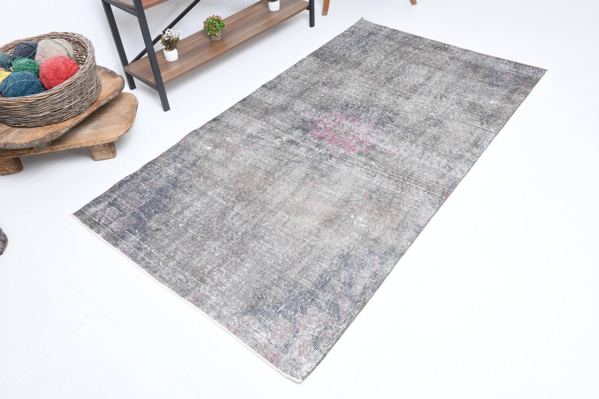 3' x 7' Black-Gray Turkish Vintage Rug  |  RugReform